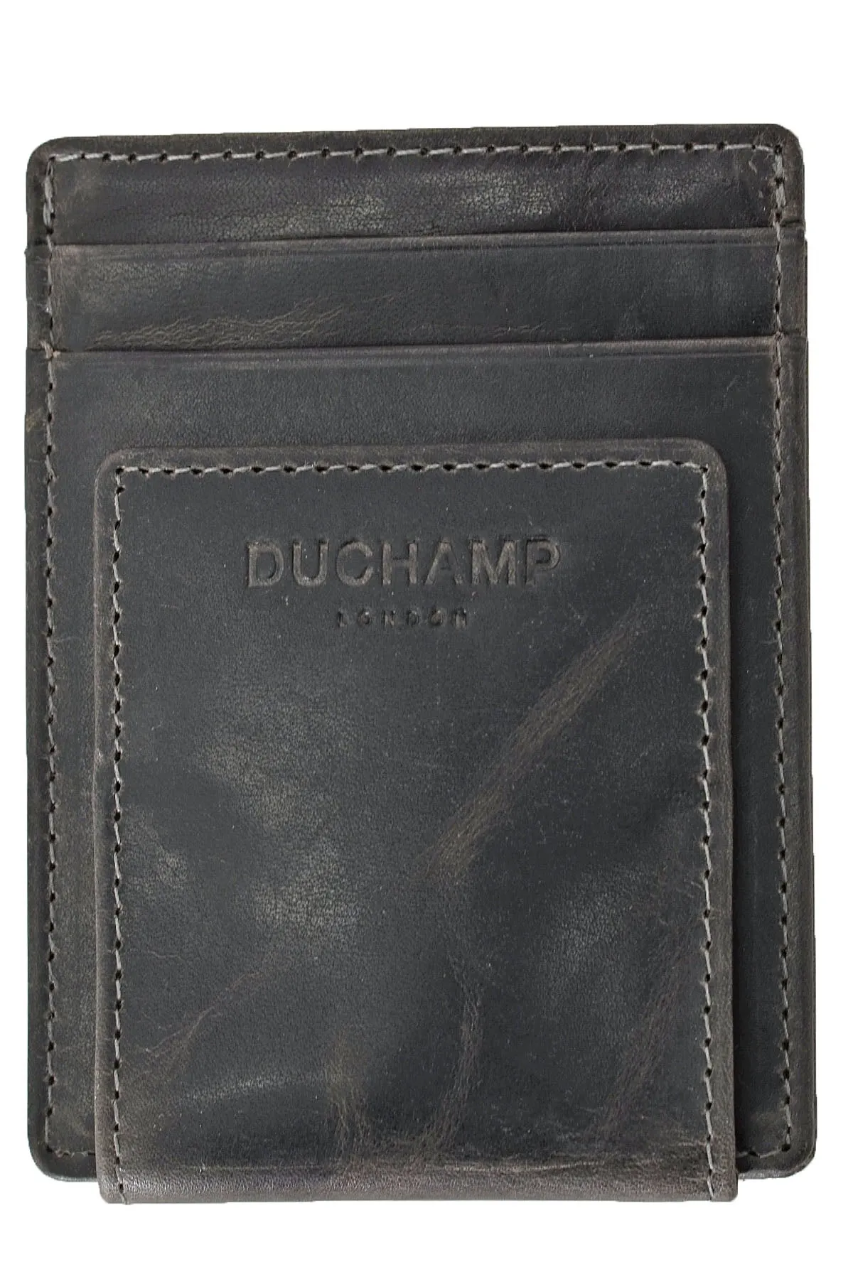 Duchamp London Charcoal Money Clip Credit Card Wallet