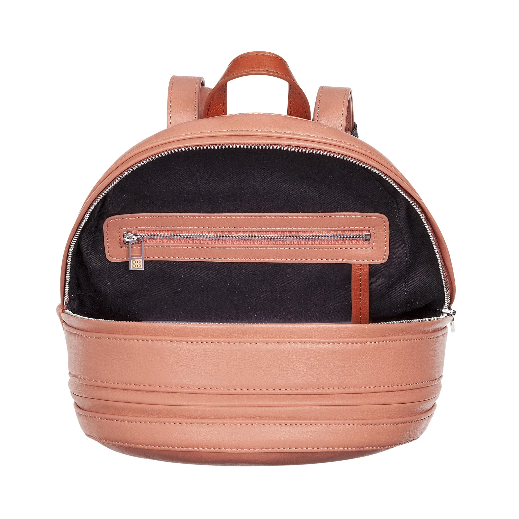 DuDu Backpack Summer Coloring Woman In Soft Leather Multicolor backpack with double zip zipper