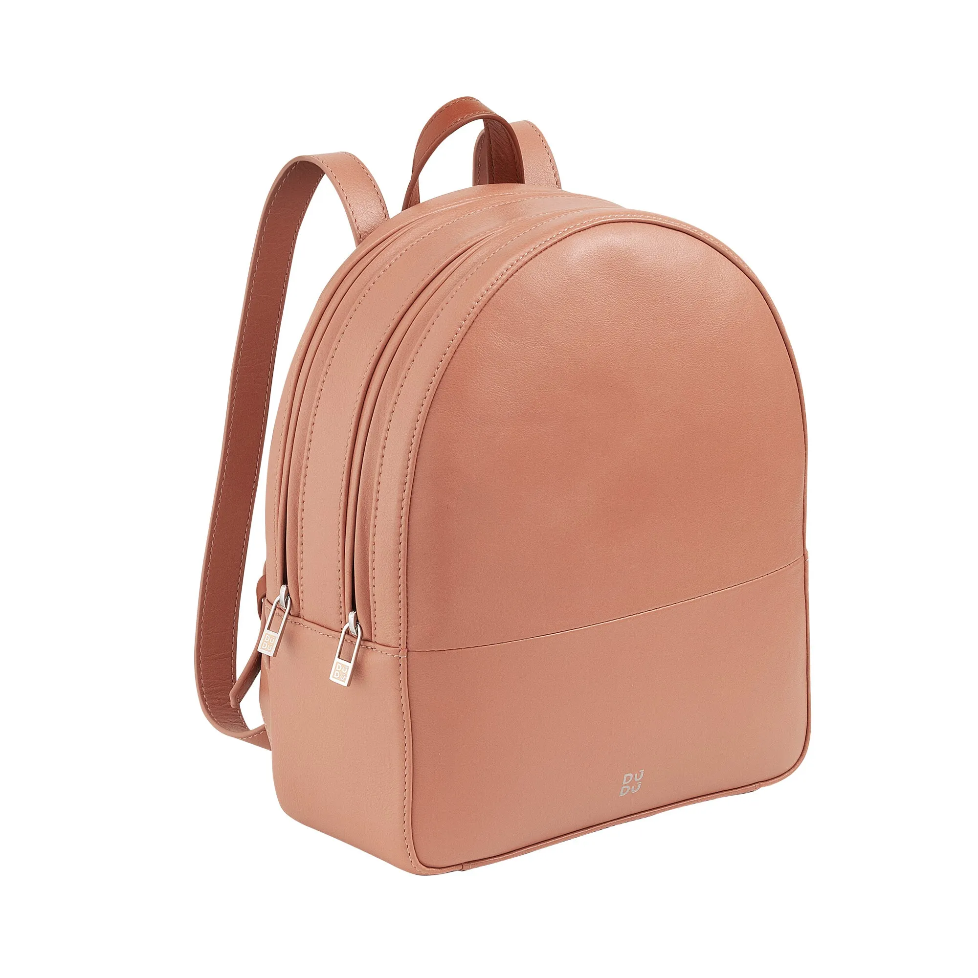 DuDu Backpack Summer Coloring Woman In Soft Leather Multicolor backpack with double zip zipper