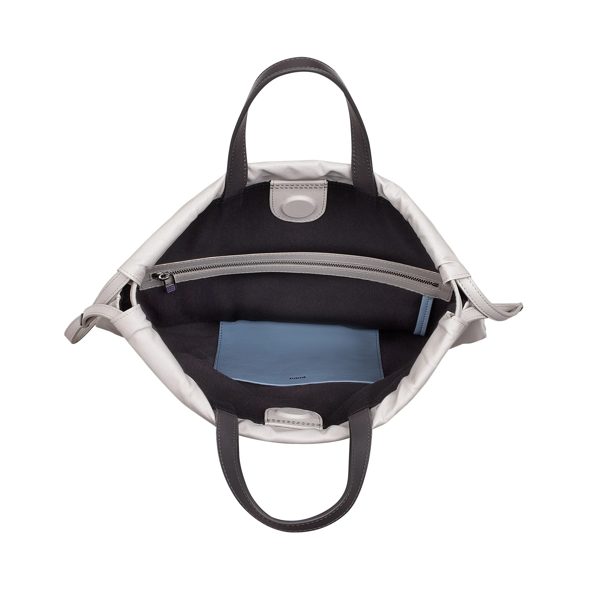 DuDu bag in Sacca in leather for fashion sports bag bag bag with coulisse and thin leather shoulder straps