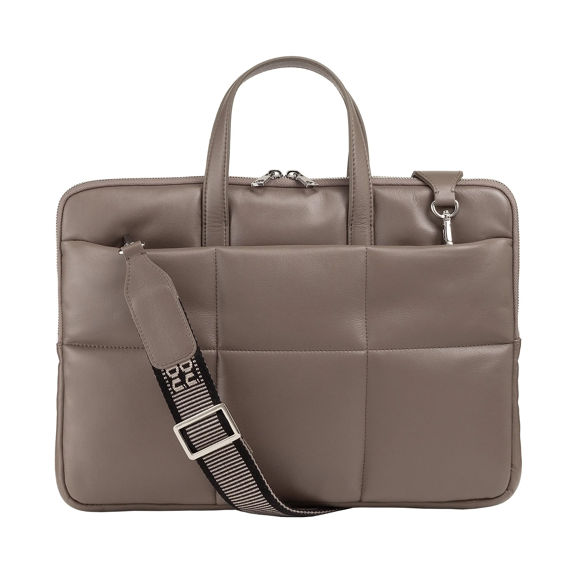 DUDU BAG PC WOMAN 14 -inch PC Woman with padded quilted leather shoulder strap, MacBook Notebook Laptop NoteBook holder up to 14 ”, Elegant Sleeve Bag Fold