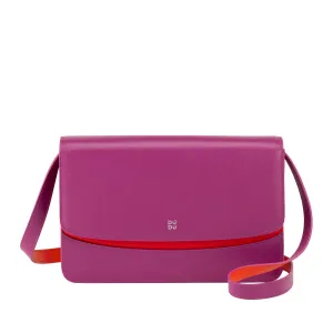 DUDU Bag shoulder bag in Made in Italy Leather Large elegant rigid design with flap, 3 compartments