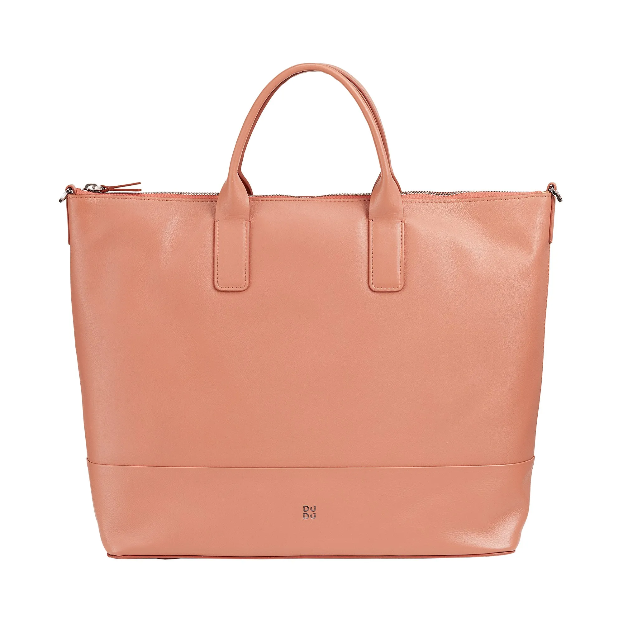 DUDU shoulder bag shoulder elegant woman in real leather, handbag with two handles and zip zipper