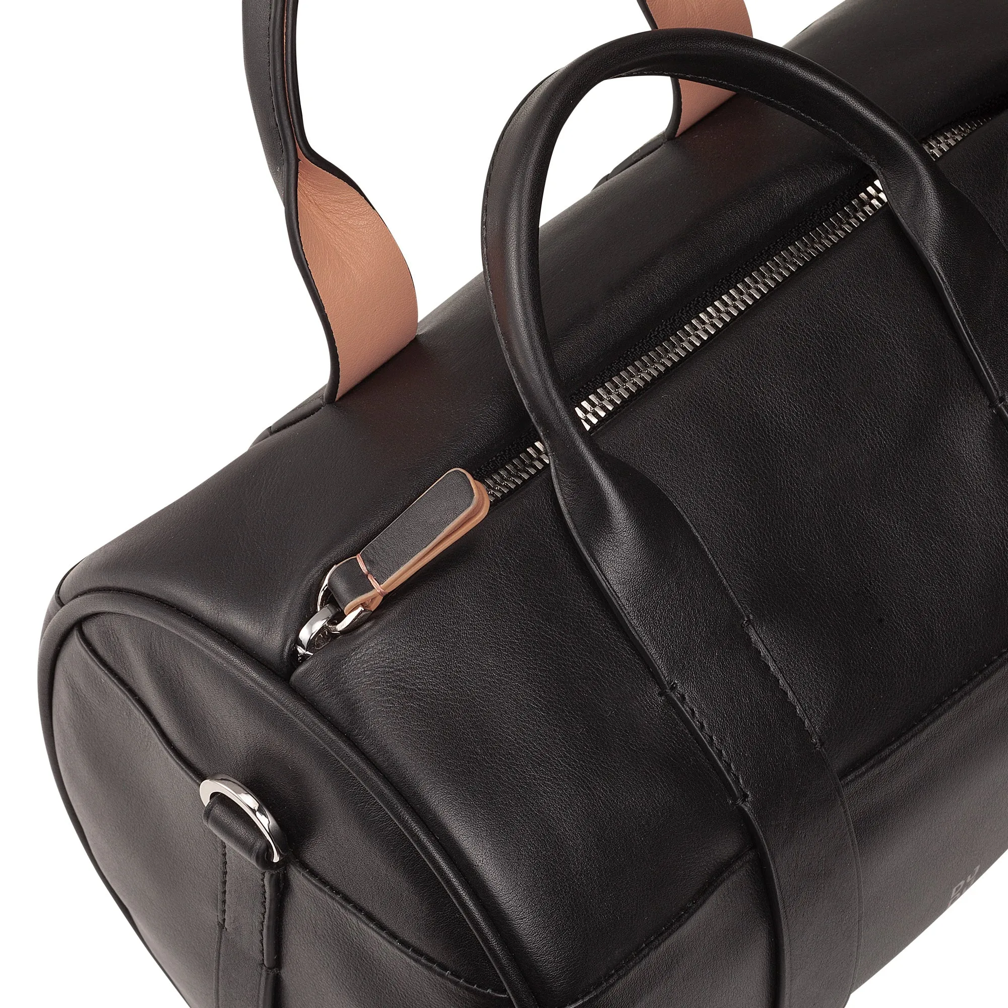DUDU Women's Bag with real leather cylinder, cylindrical soft bag, barrel bag with shoulder strap and two handles, colorful elegant design