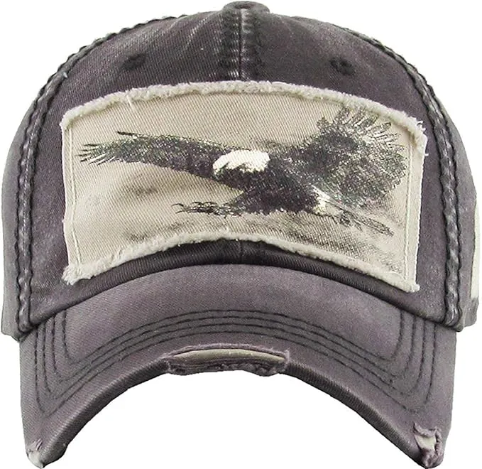 Eagle Distressed Baseball Cap by Funky Junque