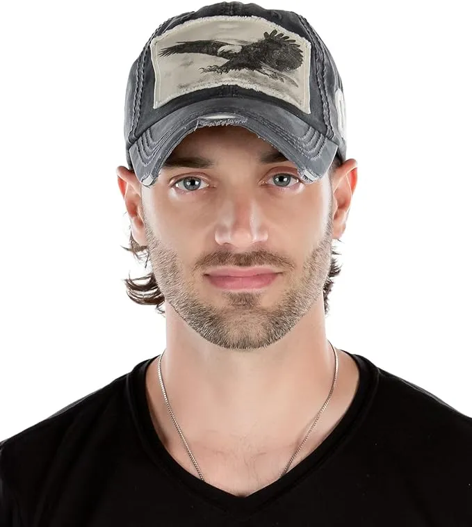 Eagle Distressed Baseball Cap by Funky Junque
