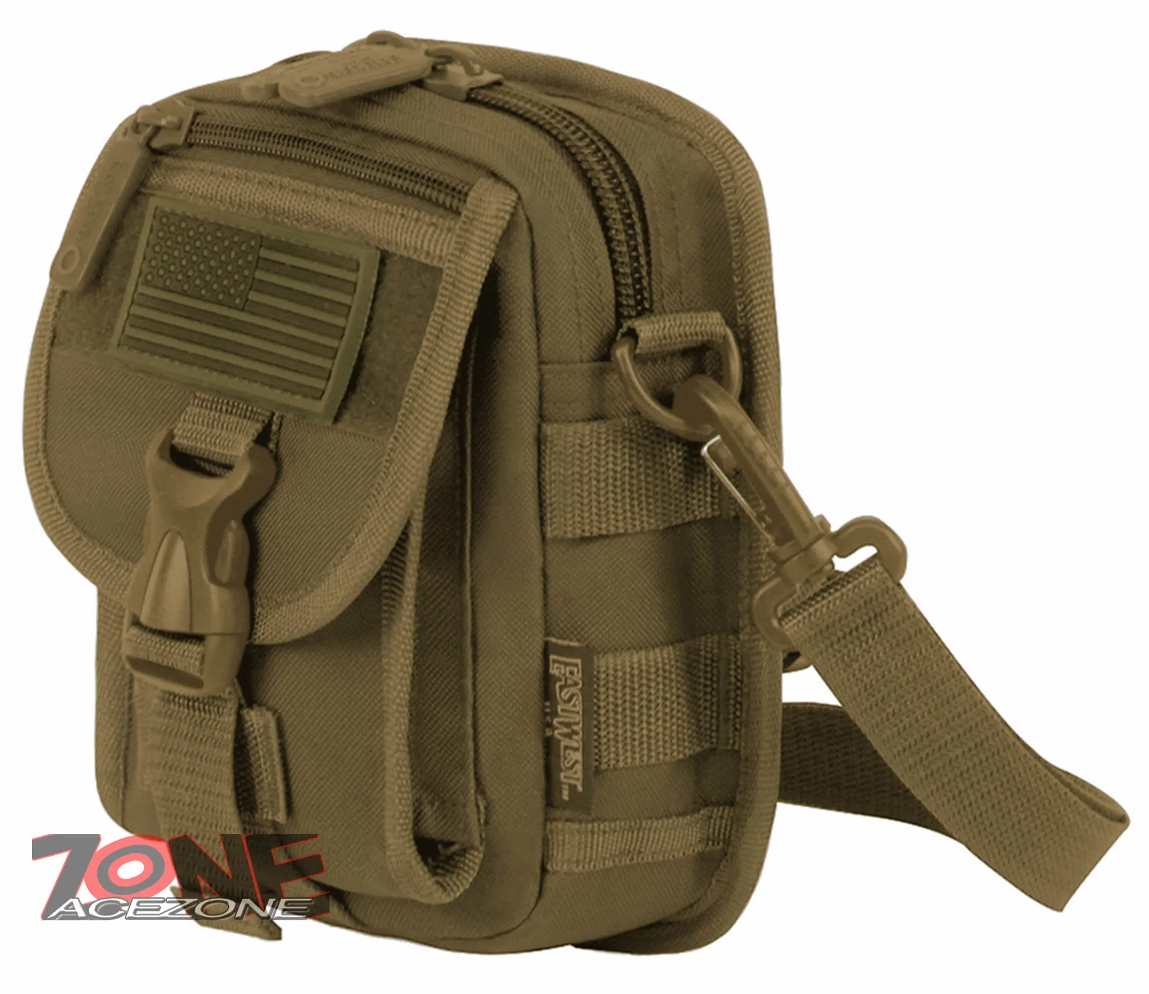 East West USA Tactical Pouch Waist Belt Utility shoulder Bag RT520 TAN