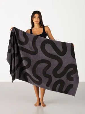 Ebb Flow Towel | Black