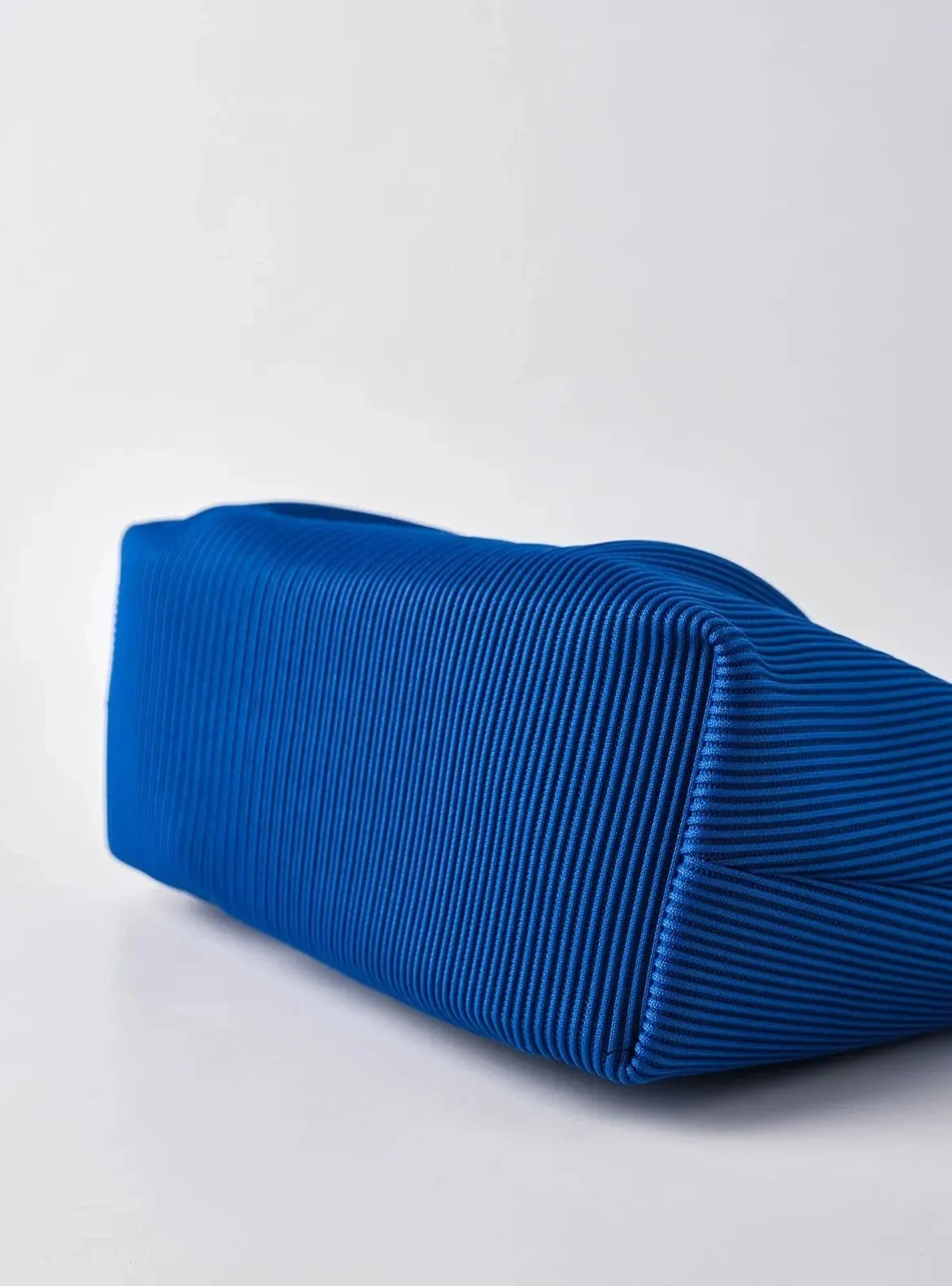 Elegant Yellow Pleated Clutch Handbag