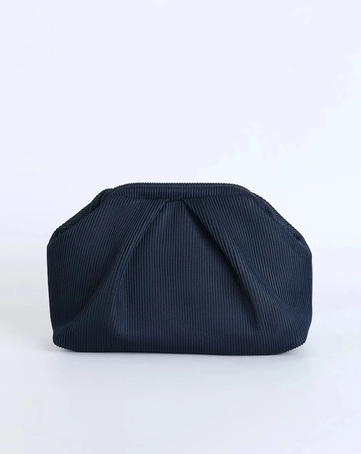 Elegant Yellow Pleated Clutch Handbag