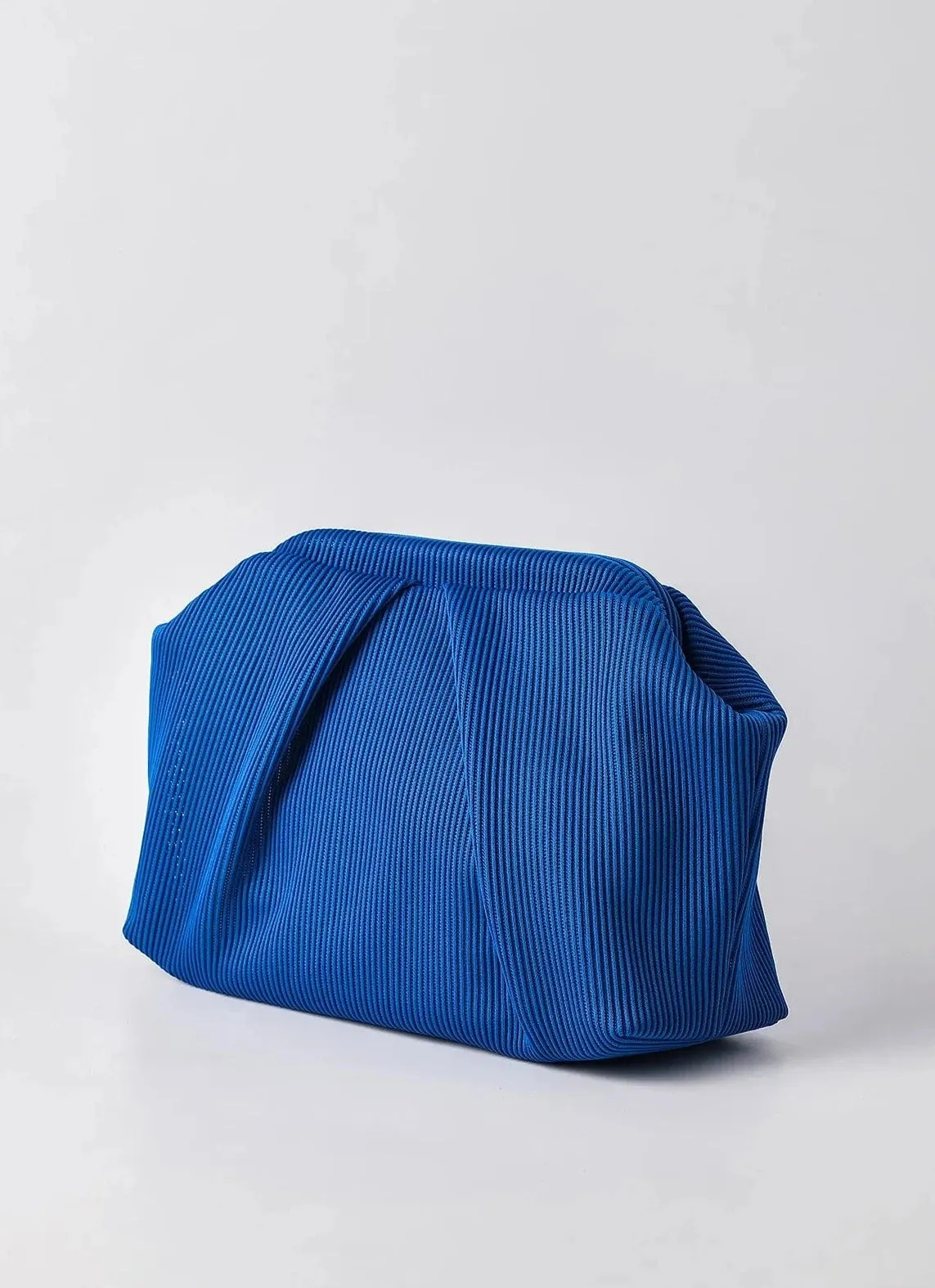 Elegant Yellow Pleated Clutch Handbag