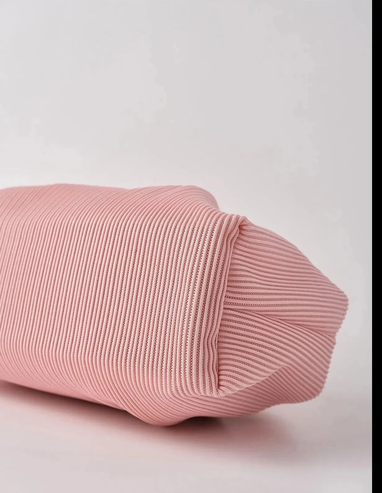Elegant Yellow Pleated Clutch Handbag
