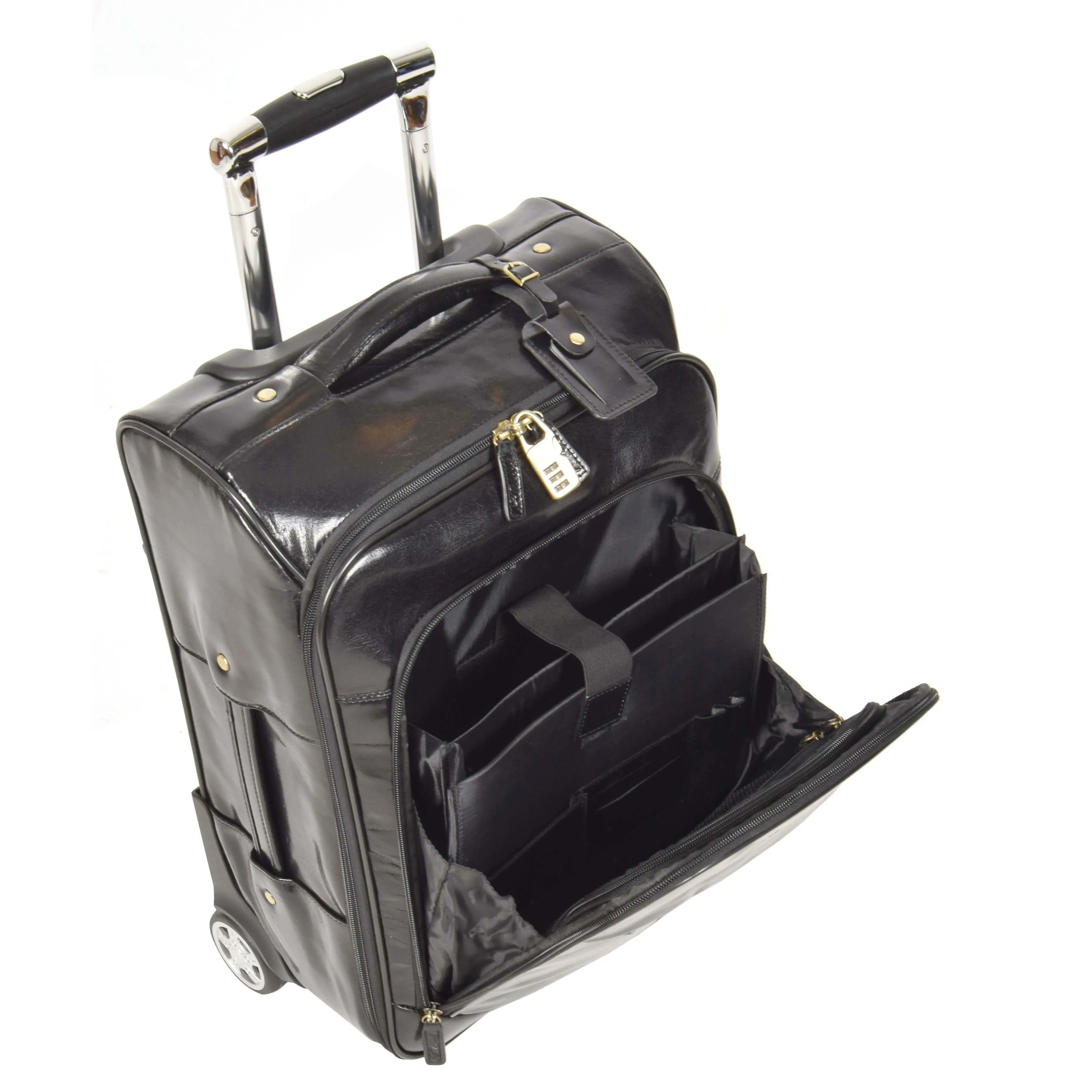 Exclusive Leather Cabin Suitcase Tokyo Black