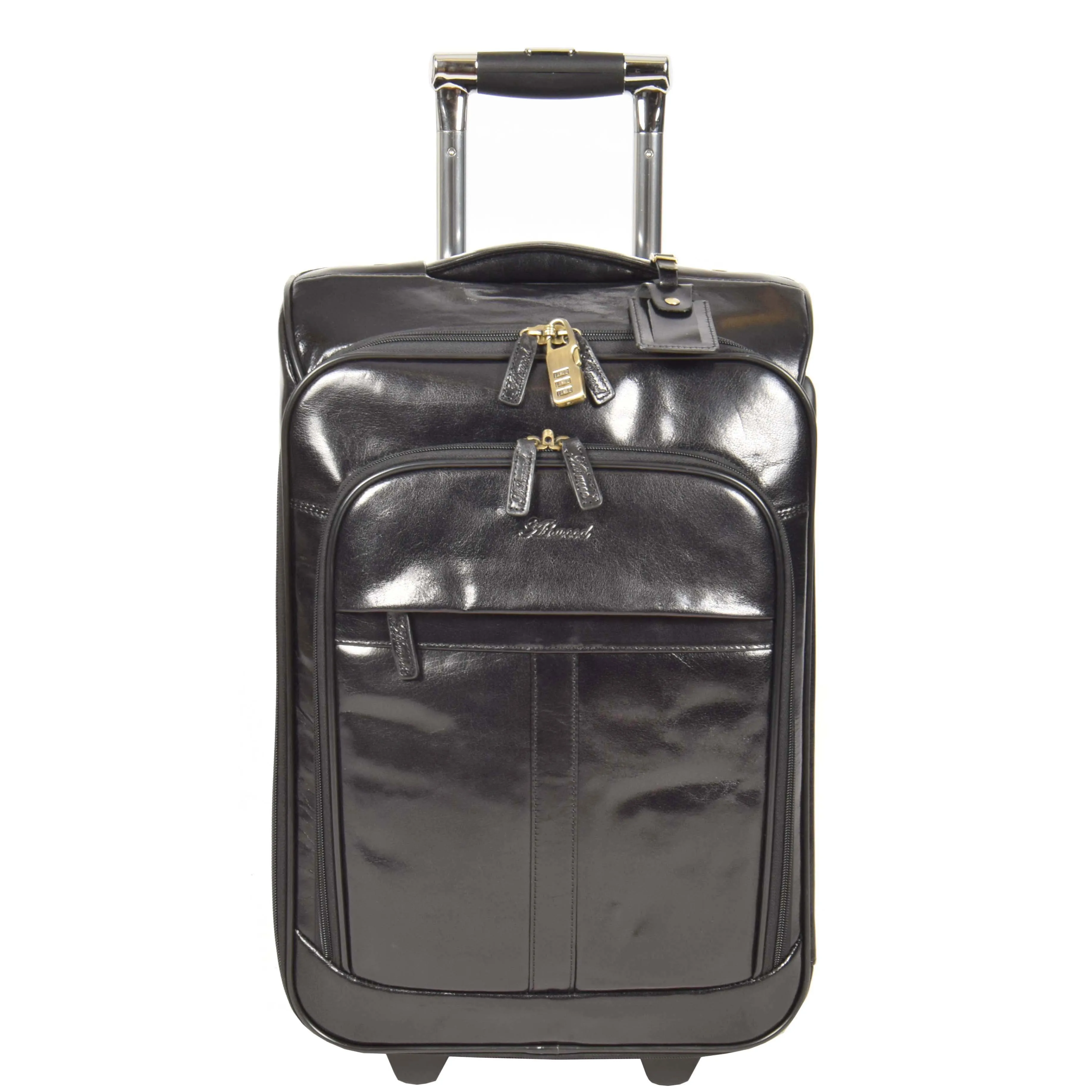 Exclusive Leather Cabin Suitcase Tokyo Black