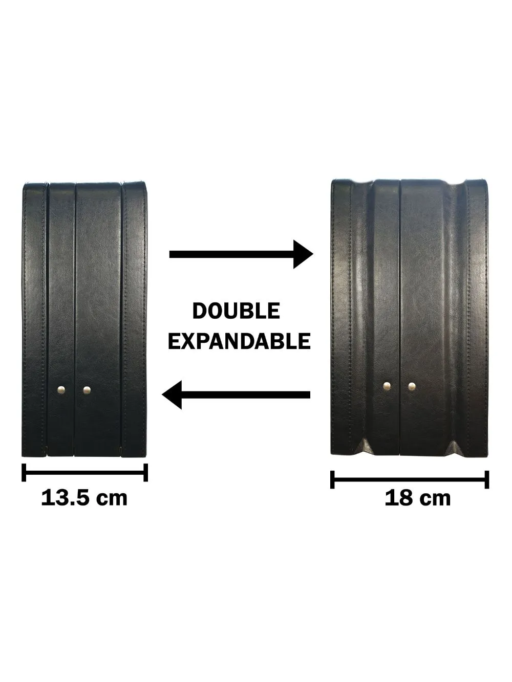 Expandable Pu Leather Large Briefcase, With Double Combination Locks