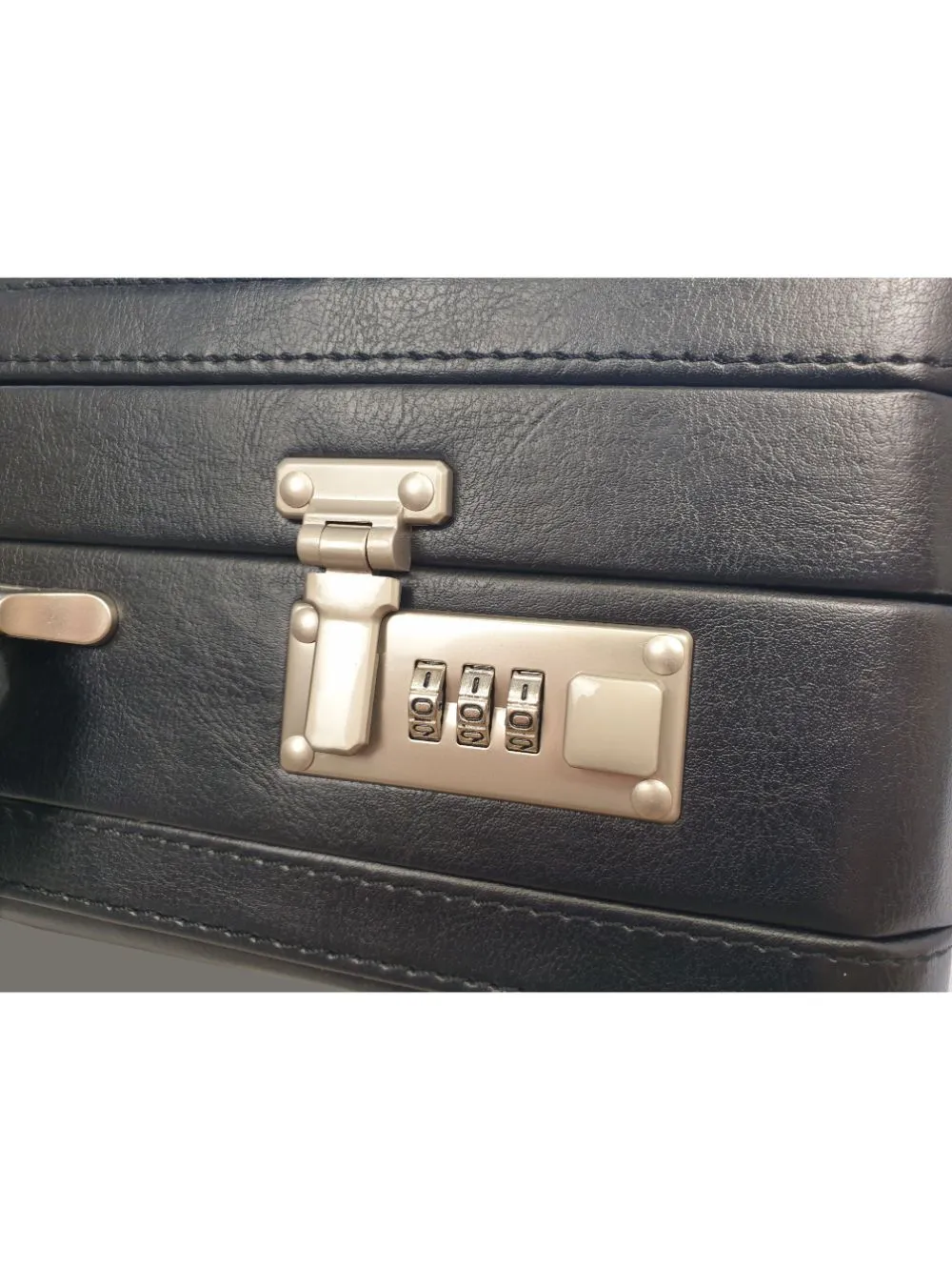 Expandable Pu Leather Large Briefcase, With Double Combination Locks