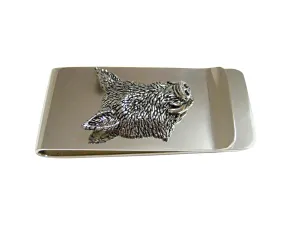 Front Looking Wild Boar Money Clip