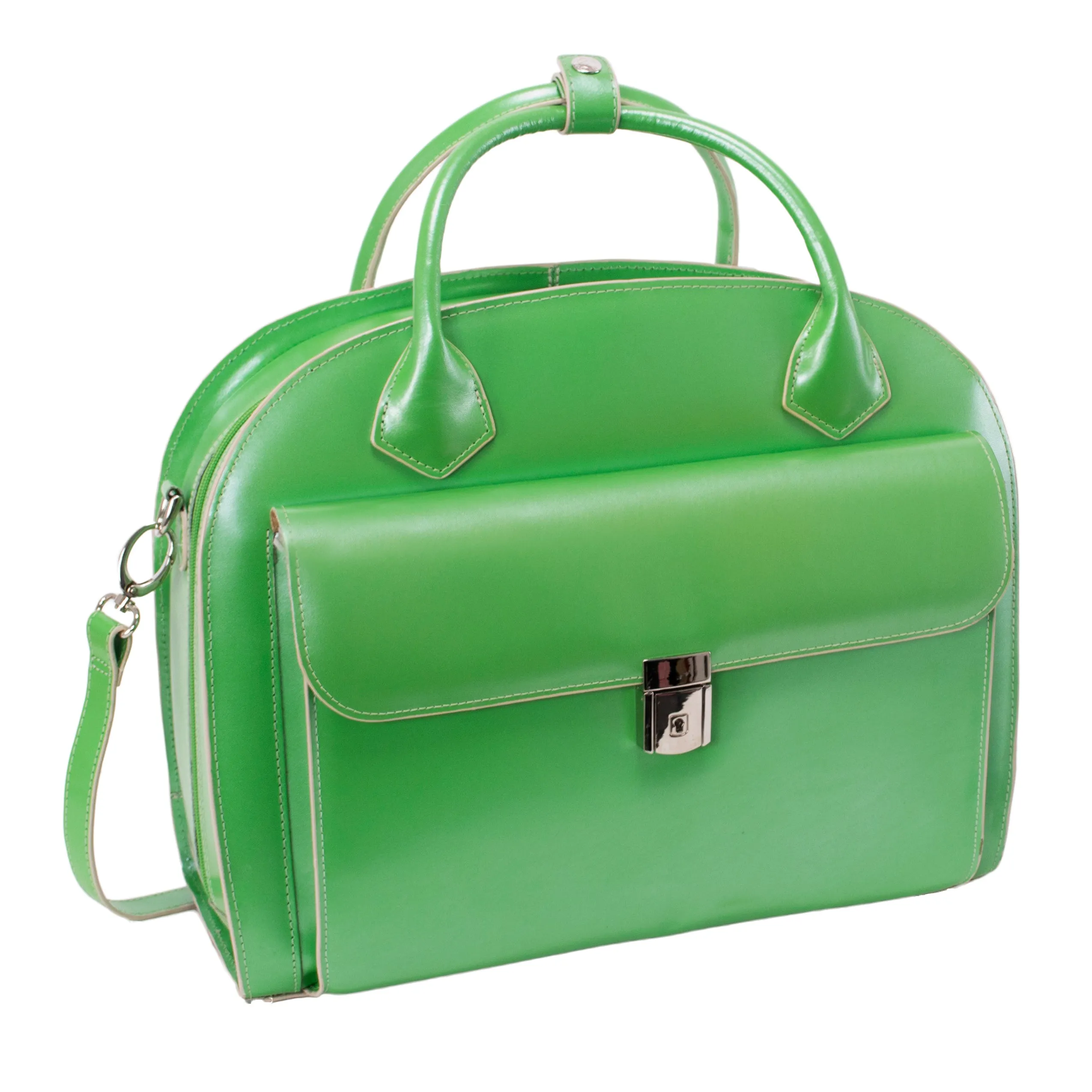 GLEN ELLYN | 15” Leather Detachable-Wheeled Laptop Case