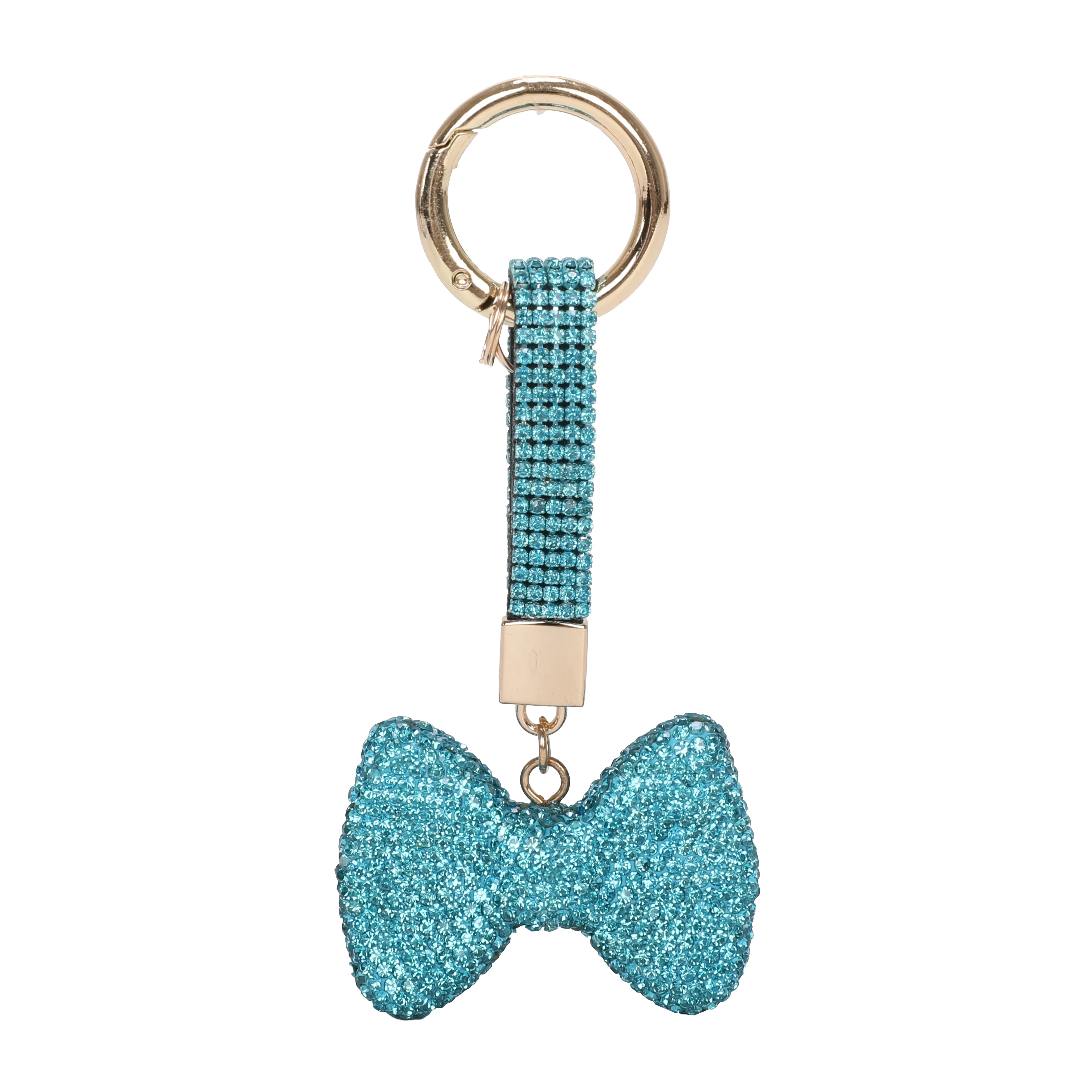Glittering Bow Keychain – Add a Sparkle of Elegance(6pcs mix colors)