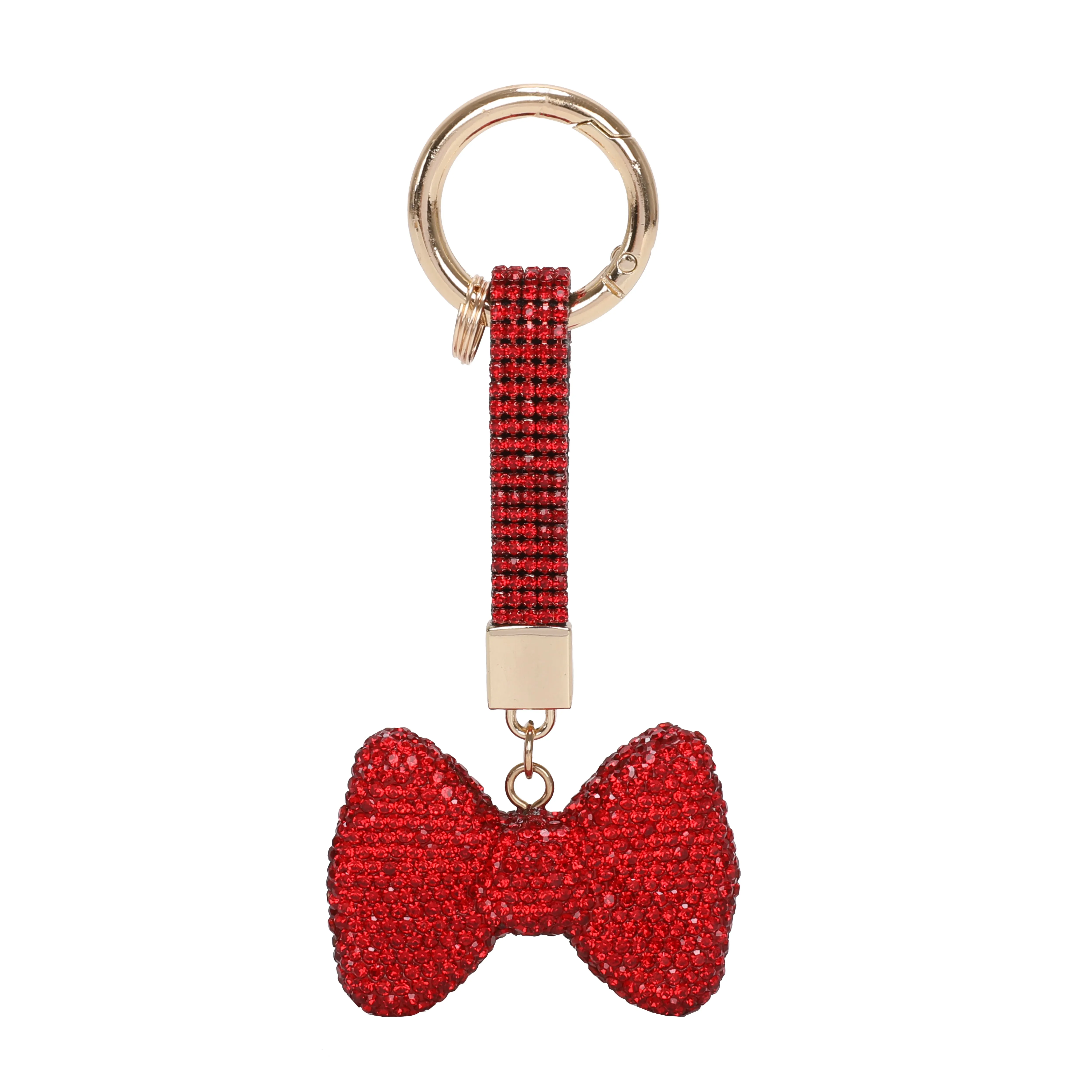 Glittering Bow Keychain – Add a Sparkle of Elegance(6pcs mix colors)