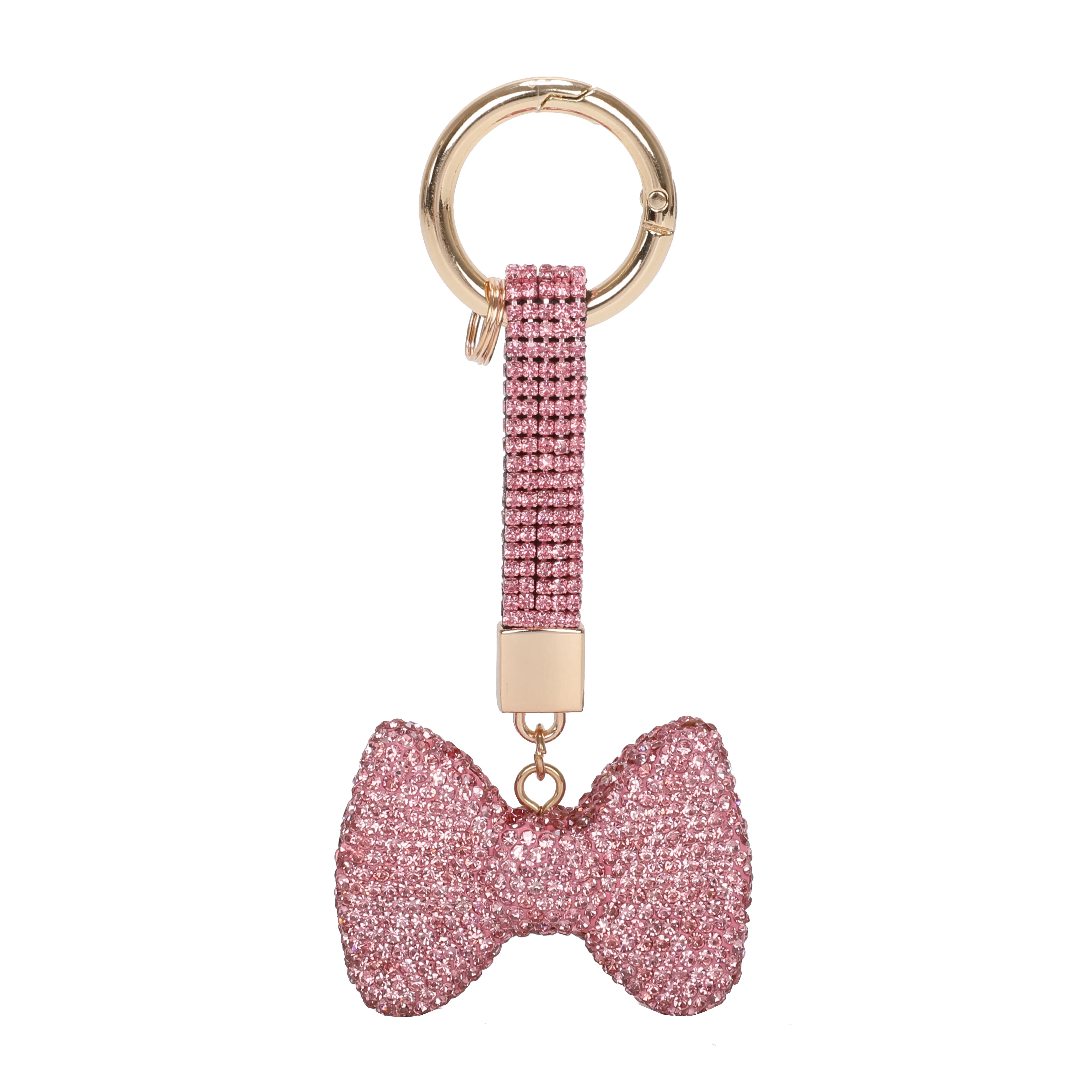 Glittering Bow Keychain – Add a Sparkle of Elegance(6pcs mix colors)