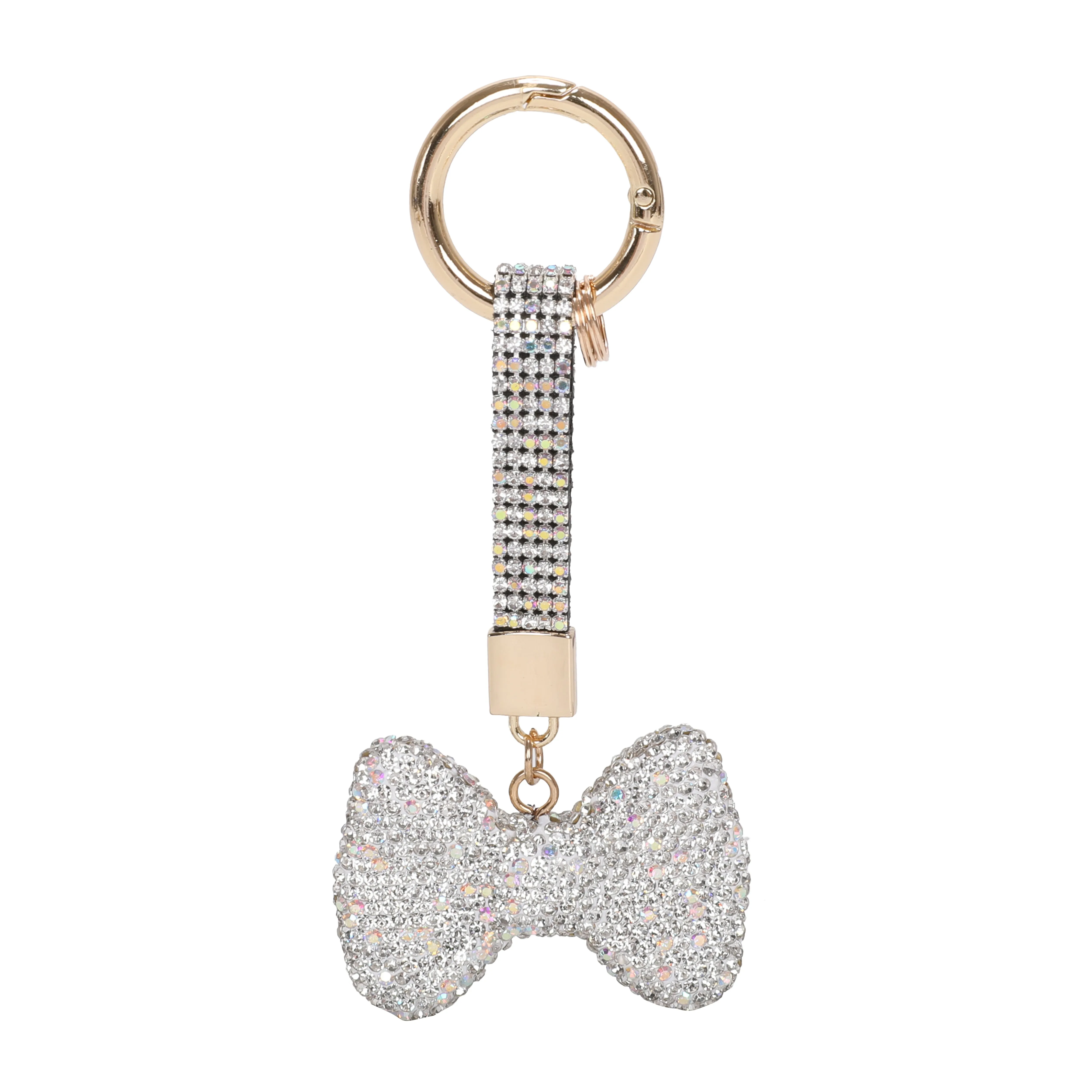 Glittering Bow Keychain – Add a Sparkle of Elegance(6pcs mix colors)