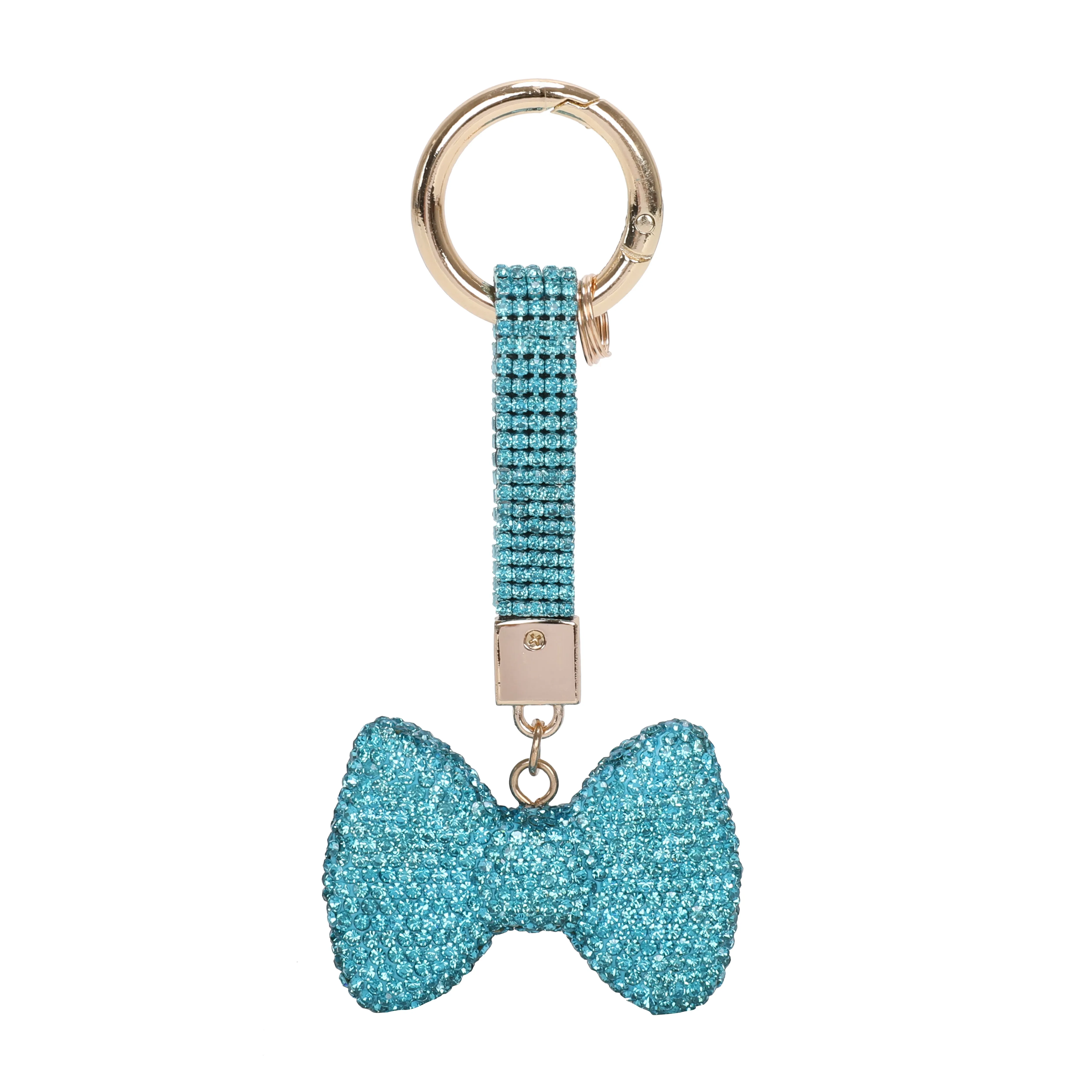 Glittering Bow Keychain – Add a Sparkle of Elegance(6pcs mix colors)