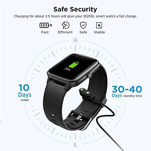 GO SHOPS USB Fast W26 Cable, Watch Charger Magnetic 2 pin, Watch Charger, Boat Storm Smartwatch Adapter Length 45 cm for Smart Watch (Charge only)
