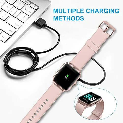GO SHOPS USB Fast W26 Cable, Watch Charger Magnetic 2 pin, Watch Charger, Boat Storm Smartwatch Adapter Length 45 cm for Smart Watch (Charge only)