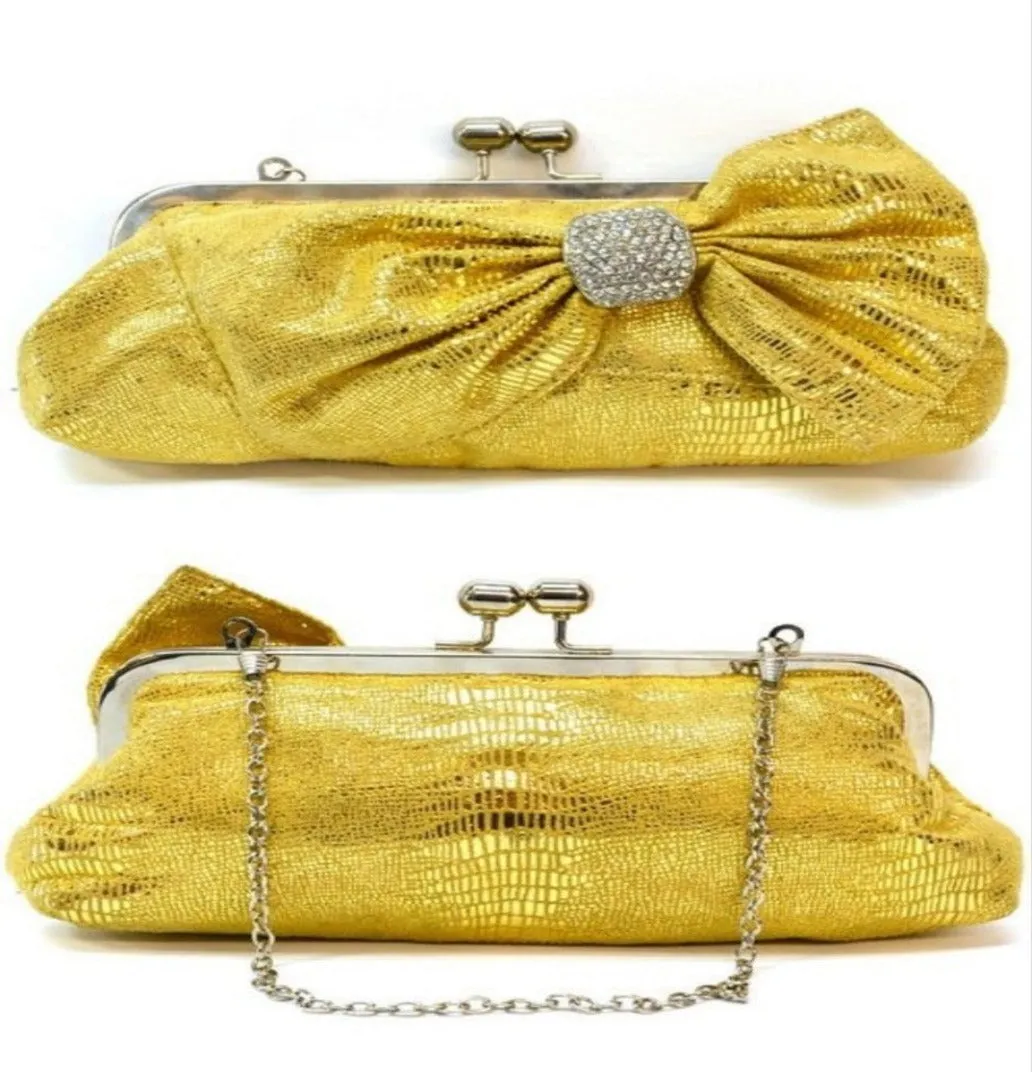 Golden Bow Evening Bag