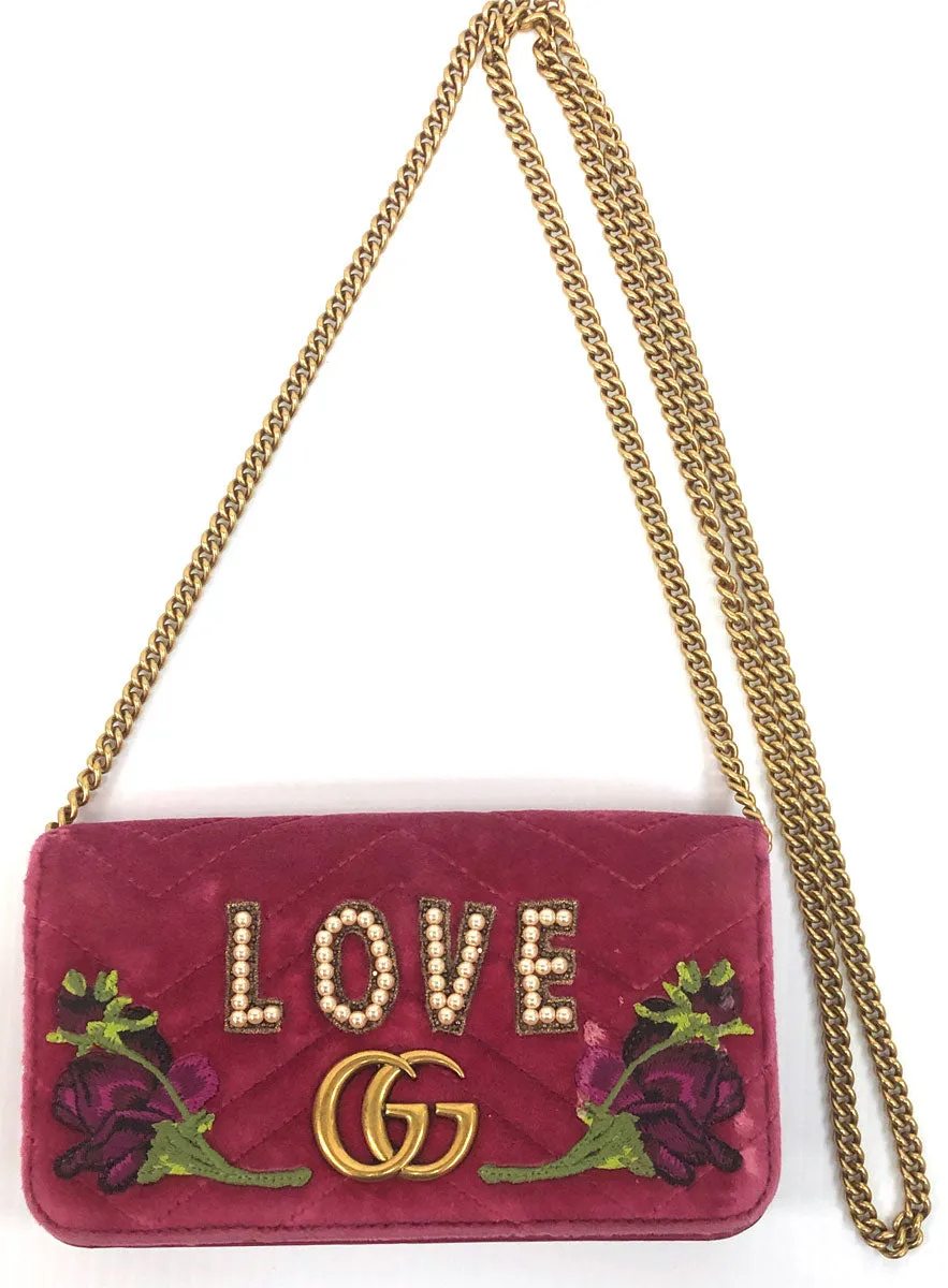 Gucci GG Marmont Velvet Small Shoulder Bag