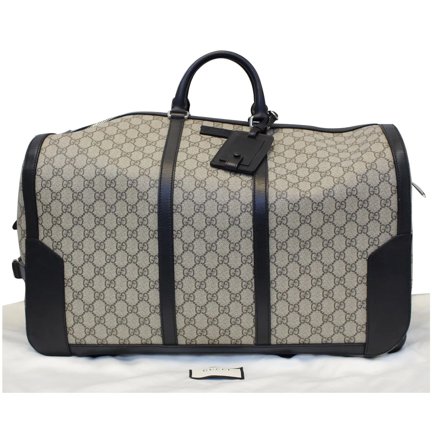 GUCCI GG Supreme Duffle Carry-on Bag 406382 Beige