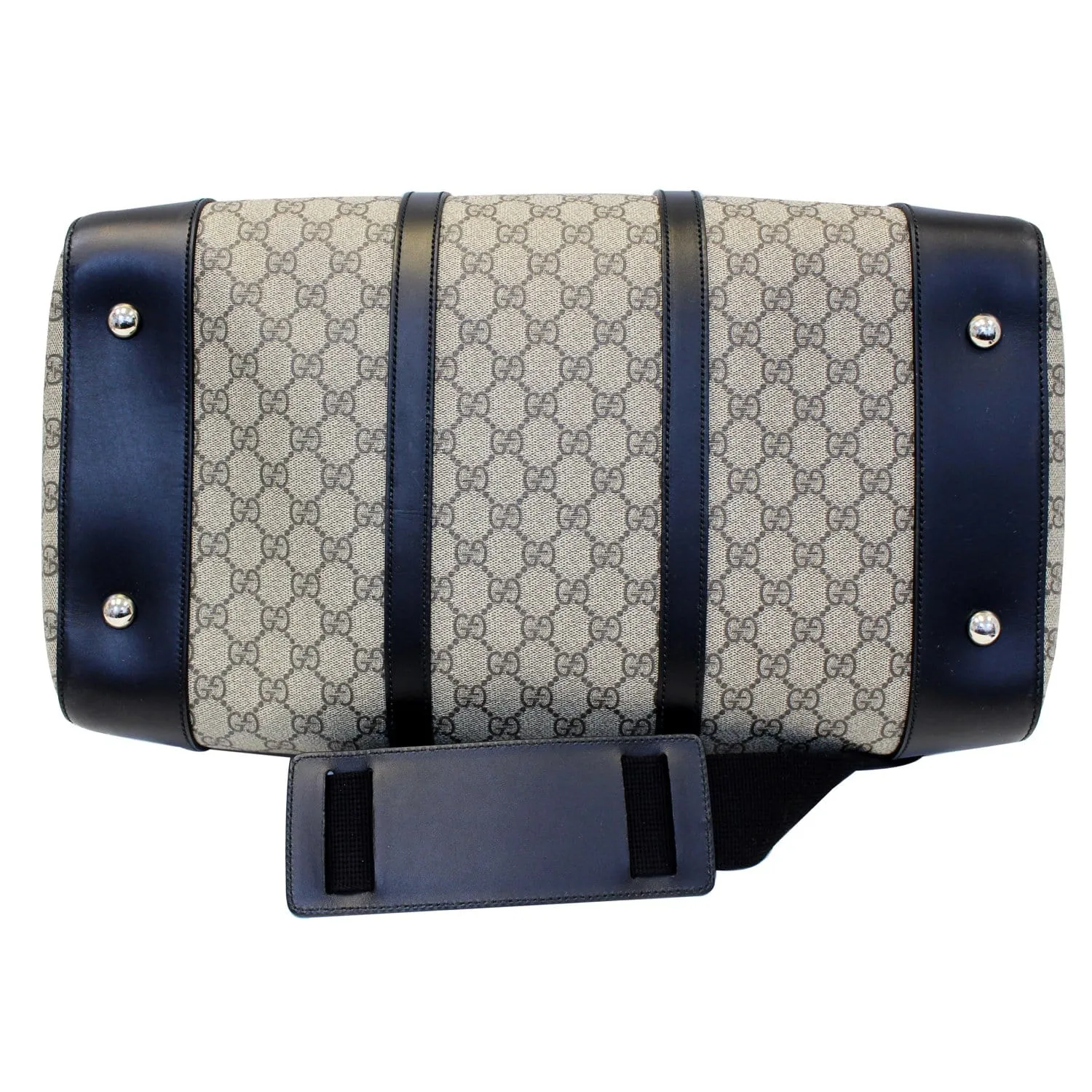GUCCI GG Supreme Duffle Travel Bag Beige/Black