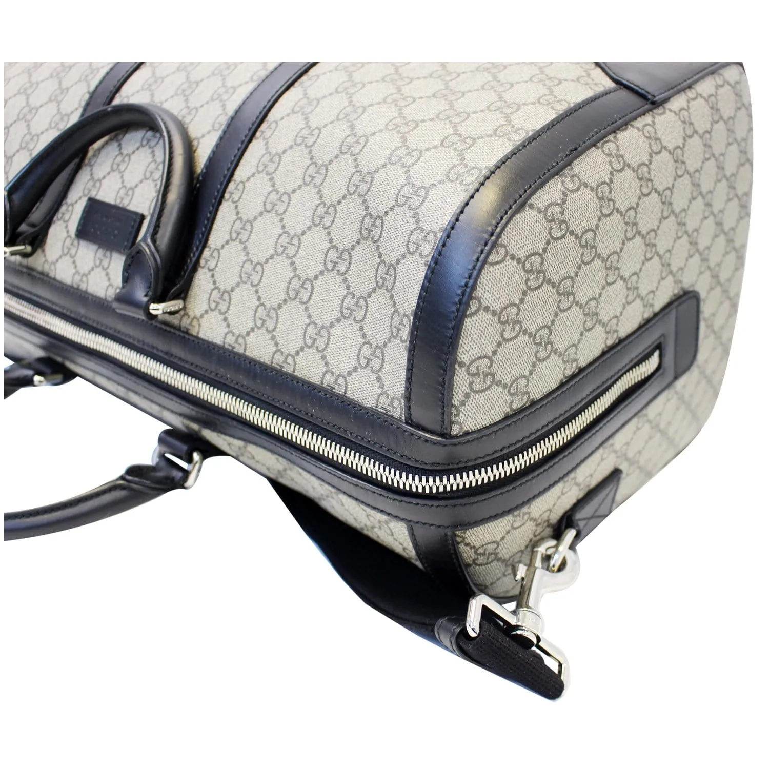 GUCCI GG Supreme Duffle Travel Bag Beige/Black