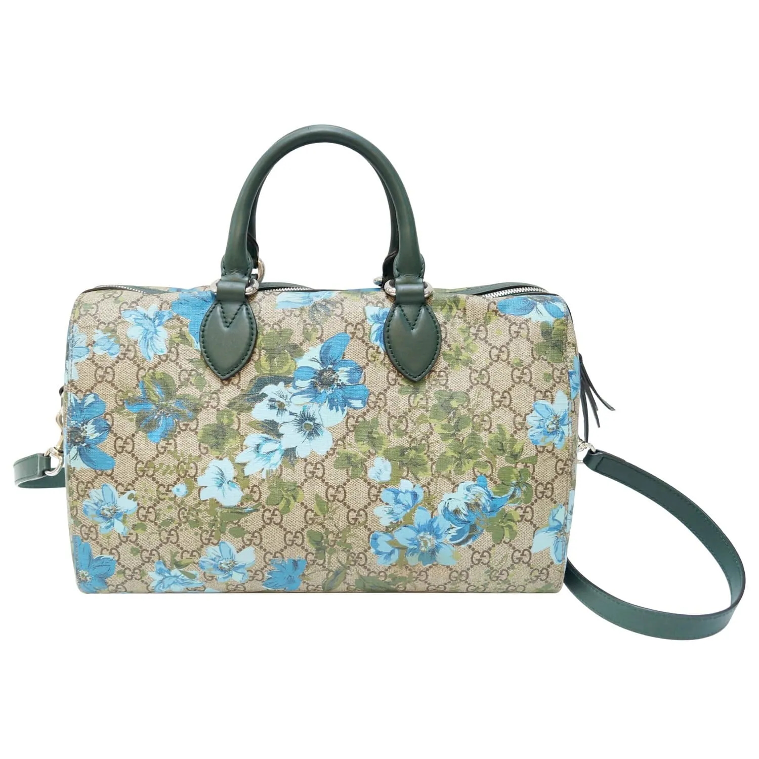 GUCCI Linea A Butterfly Embroidered Boston Shoulder Bag