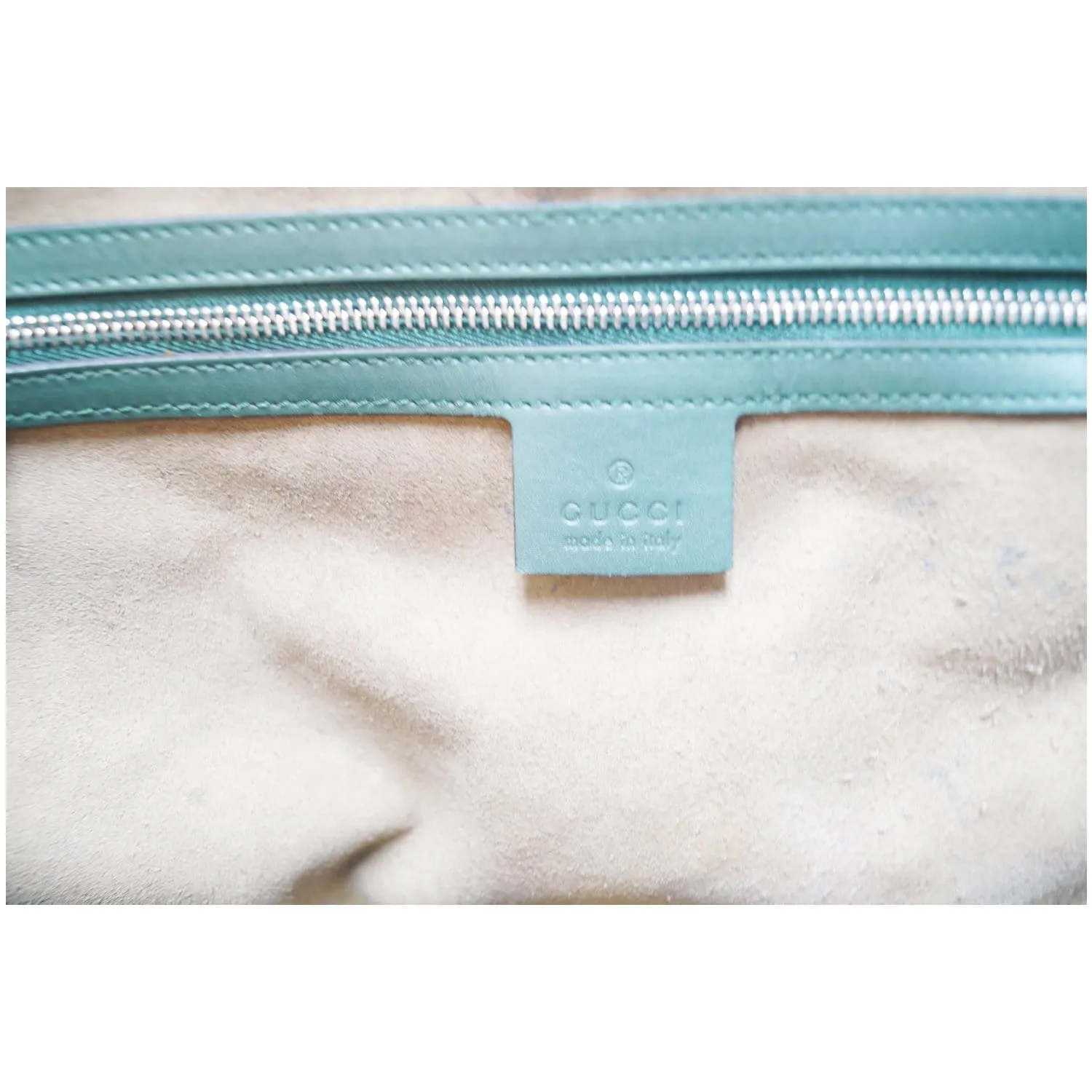 GUCCI Linea A Butterfly Embroidered Boston Shoulder Bag