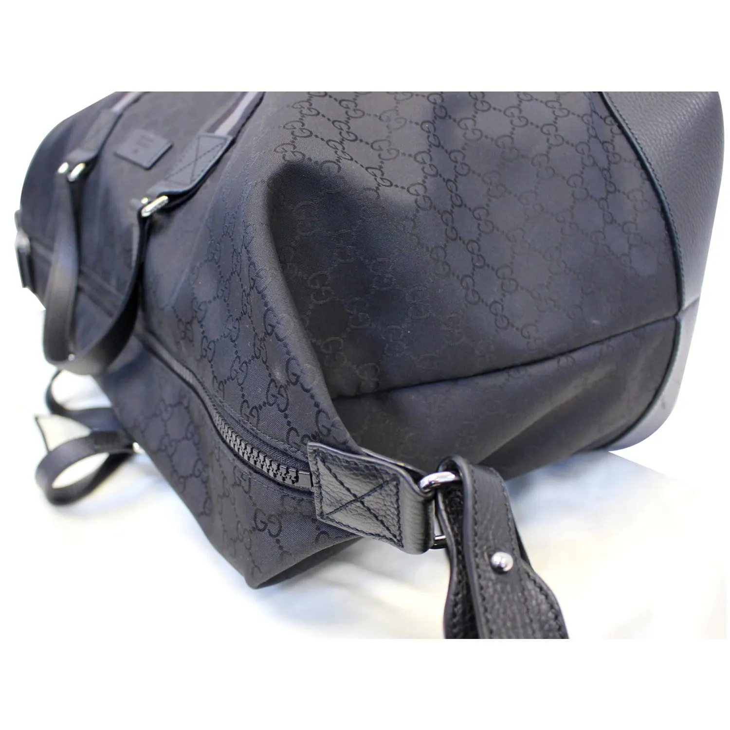 Gucci Nylon GG Guccissima XL Travel Duffle Luggage Bag 449180