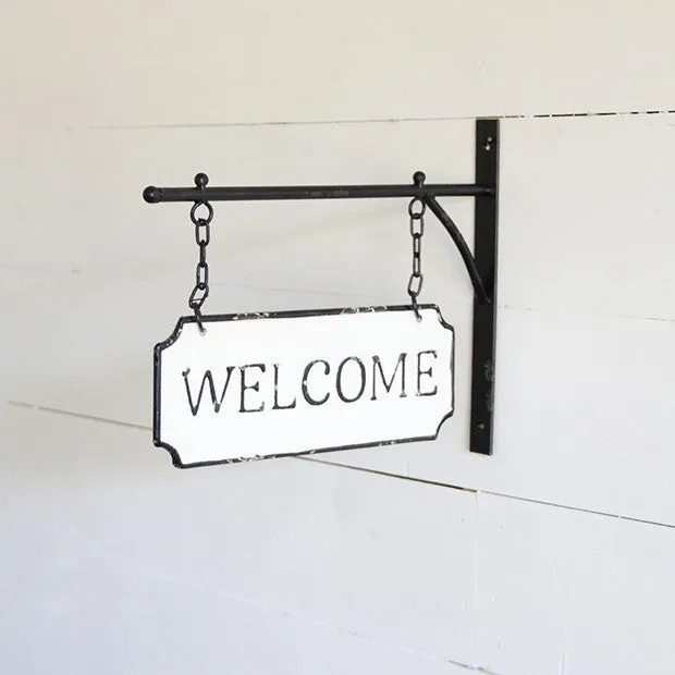 Hanging Tin Welcome Sign
