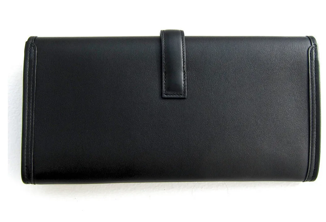 Hermes Black Jige Elan 29cm Clutch Swift Leather Bag Unisex