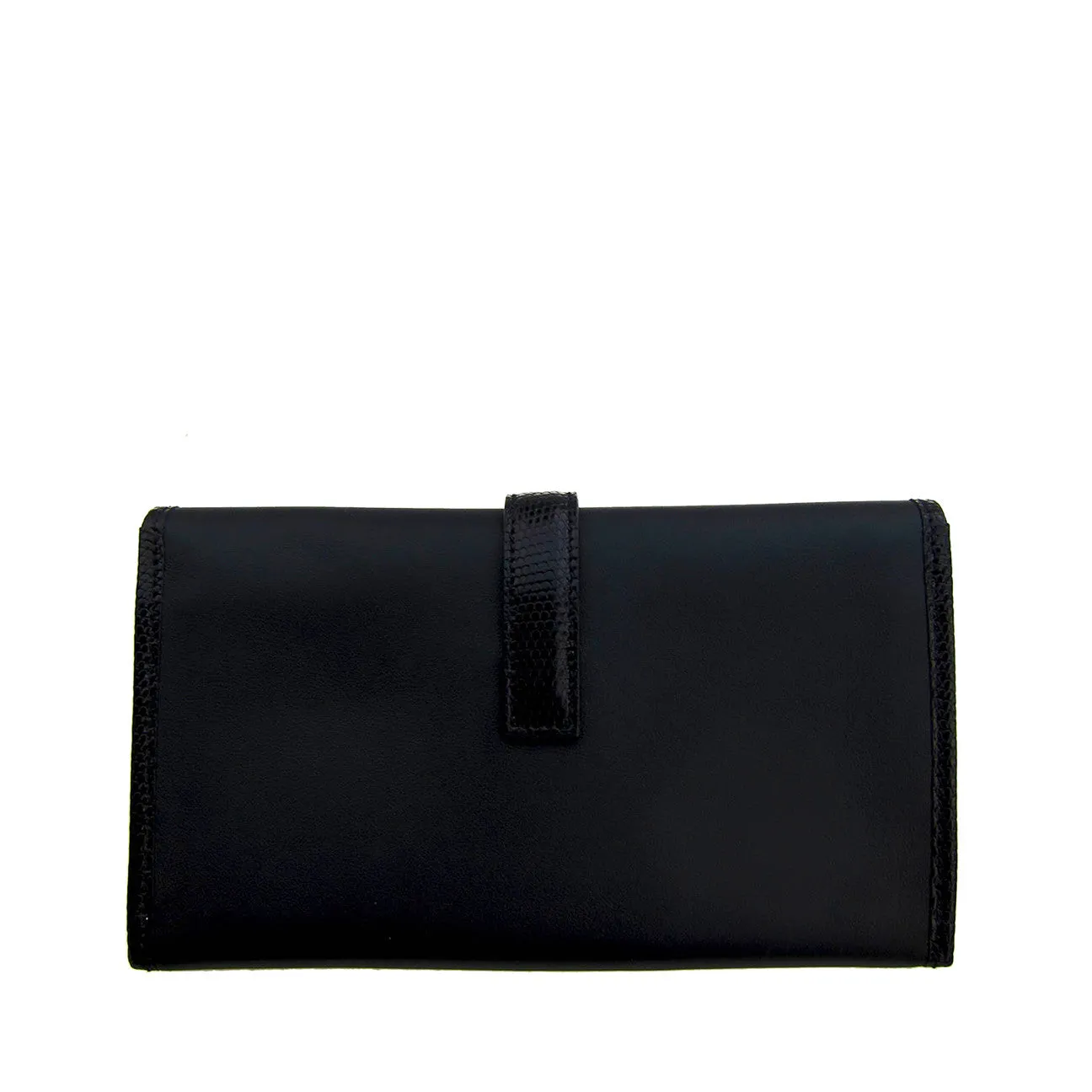 Hermes Black Swift Lizard Niloticus Jige Duo Mini Clutch
