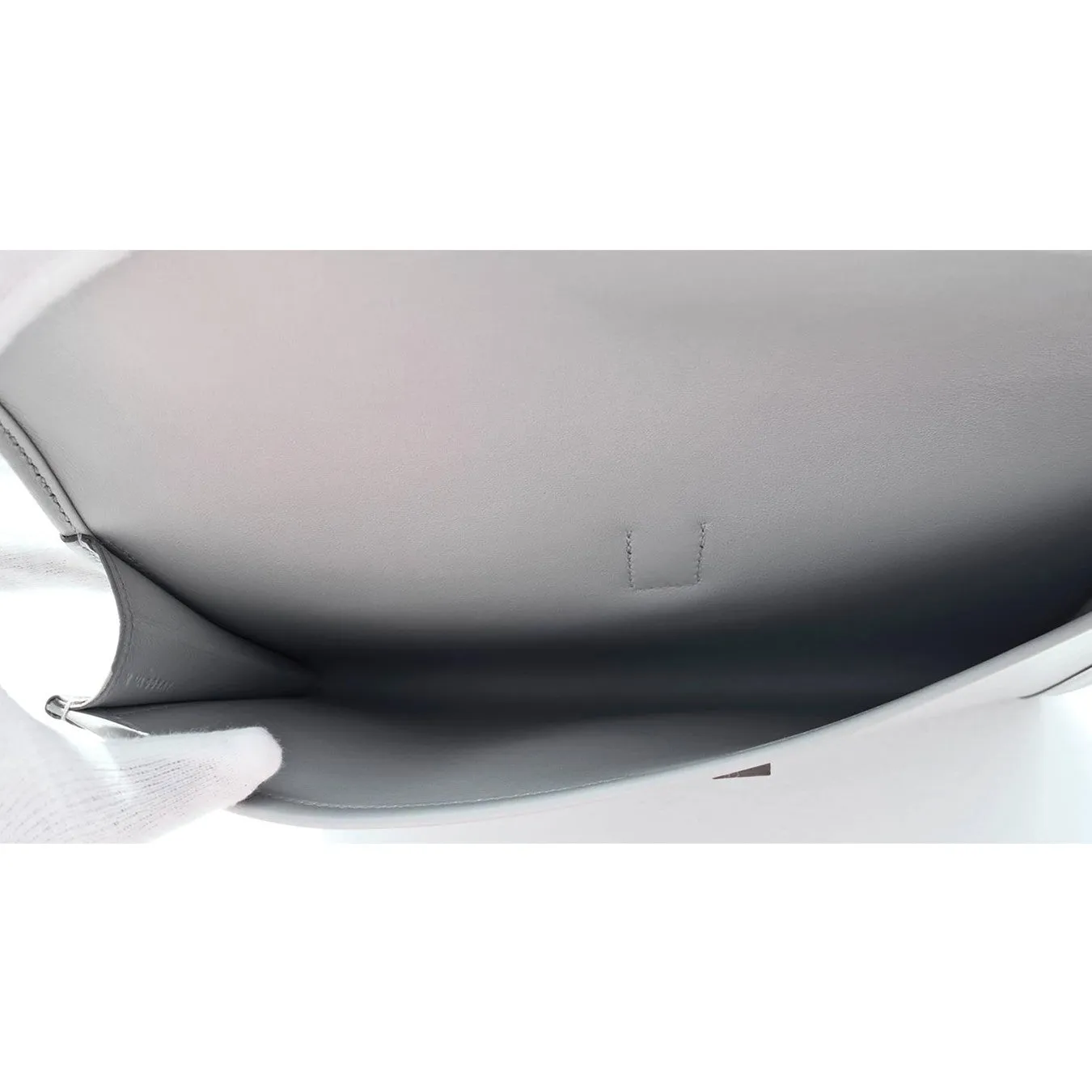 Hermes Gris Perle Pearl Grey Jige Elan Clutch Bag 29cm Superb
