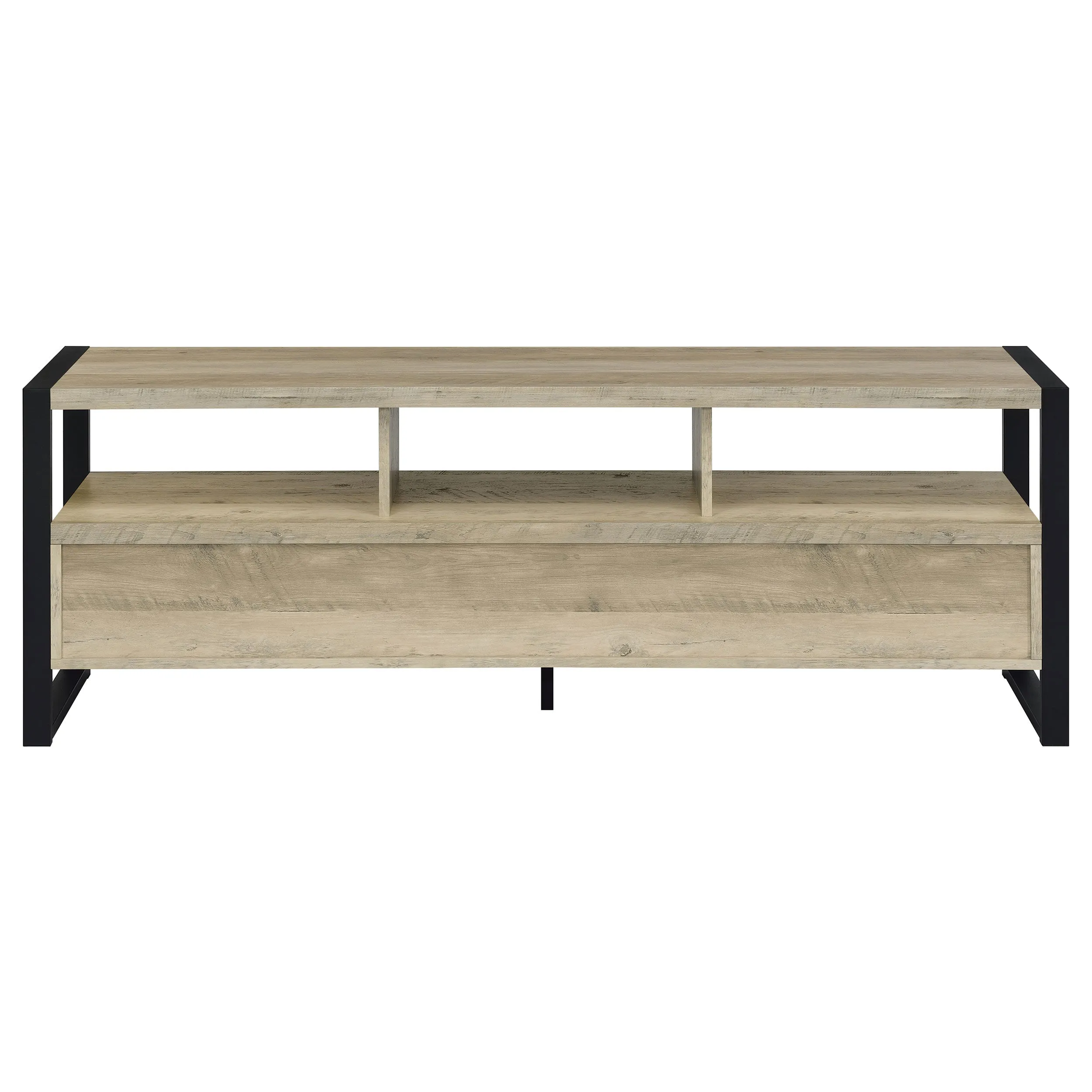 James 3-drawer Engineered Wood 60" TV Stand Distressed Pine
