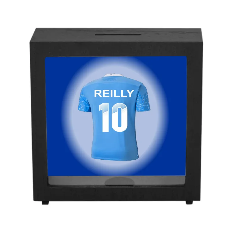 Jersey Wooden Shadow Money Box, Personalised Gift