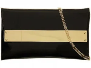 Joyce Chunky Gold Bar Clutch Bag
