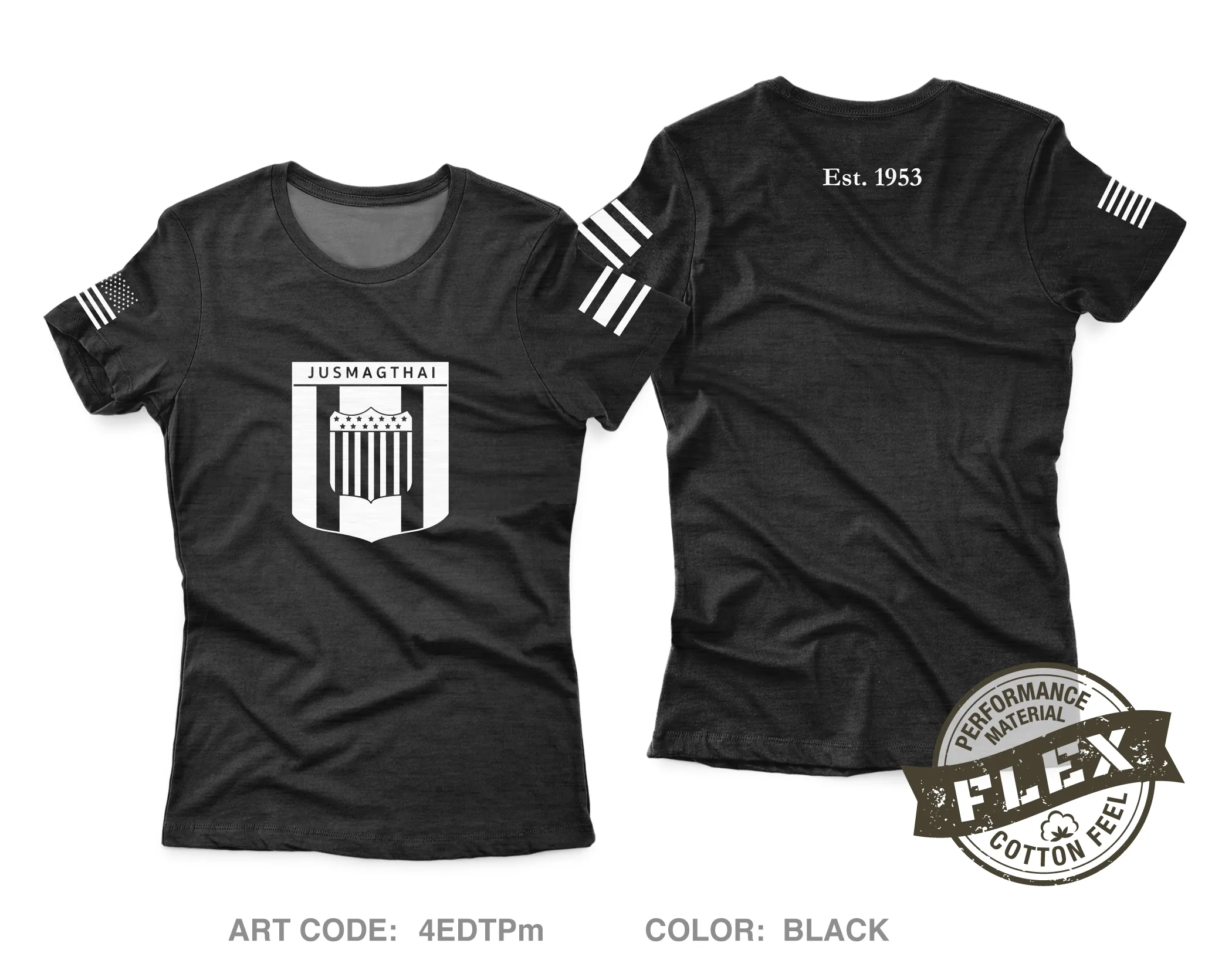 JUSMAGTHAI Women's SS Flex Performance Tee - 4EDTPm