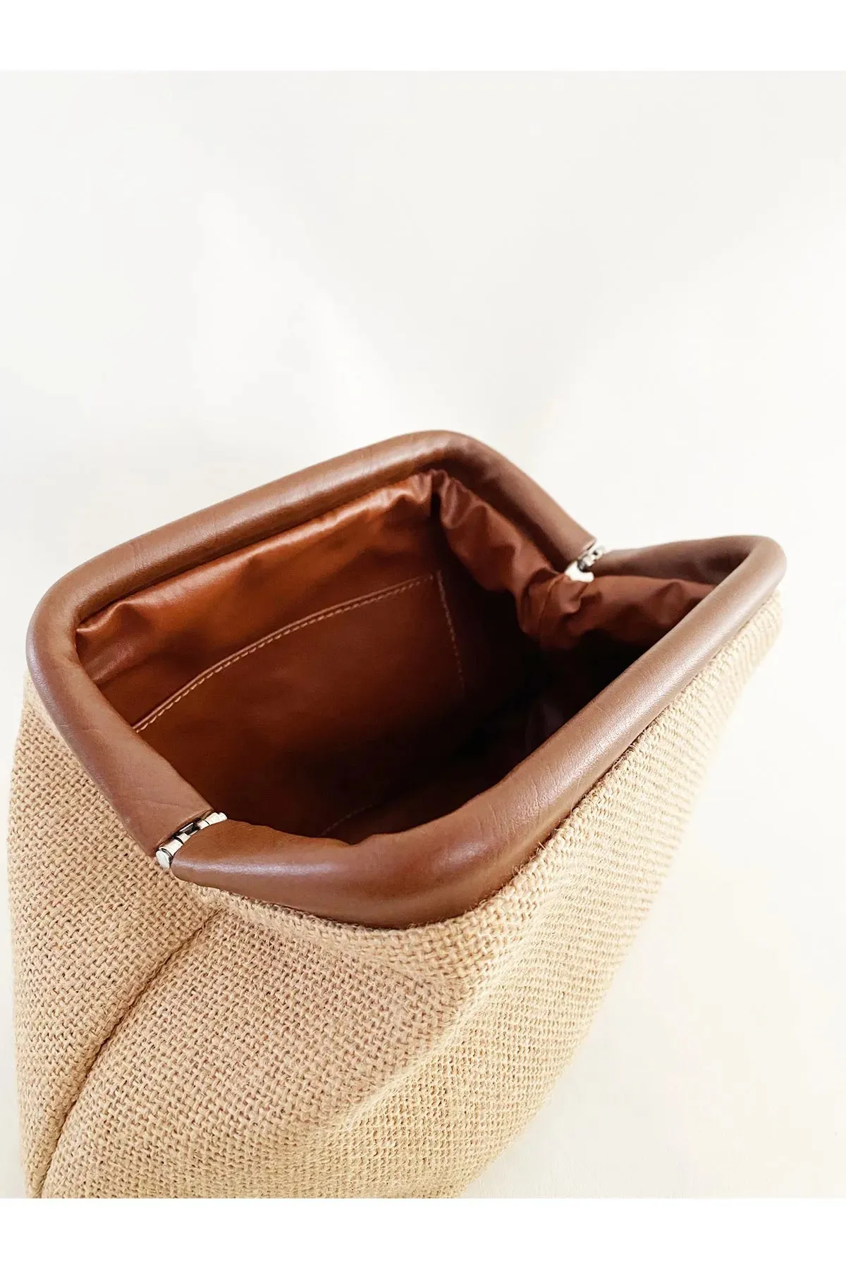 Jute Straw Clutch Bag
