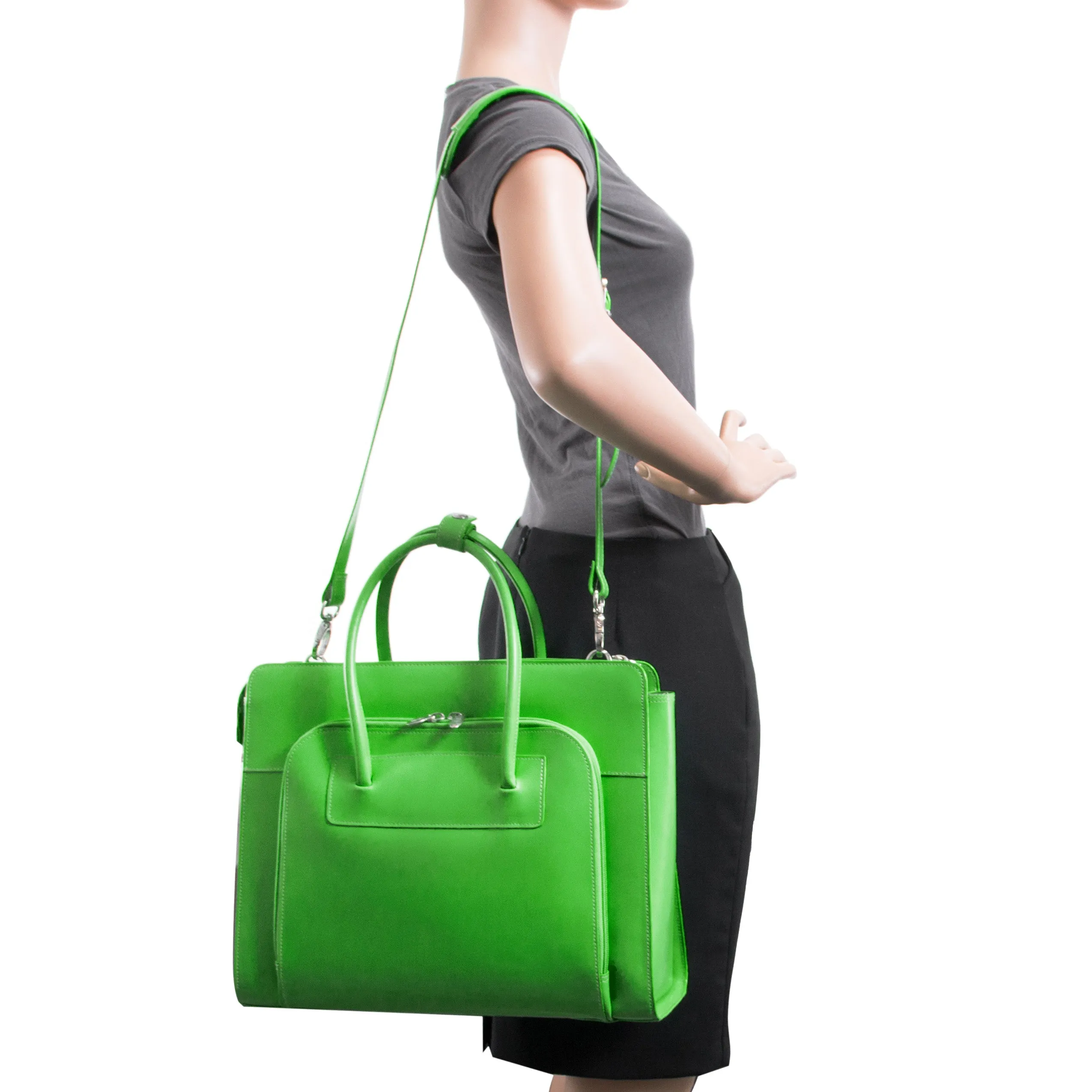 LAKE FOREST | 15” Leather Laptop Tote
