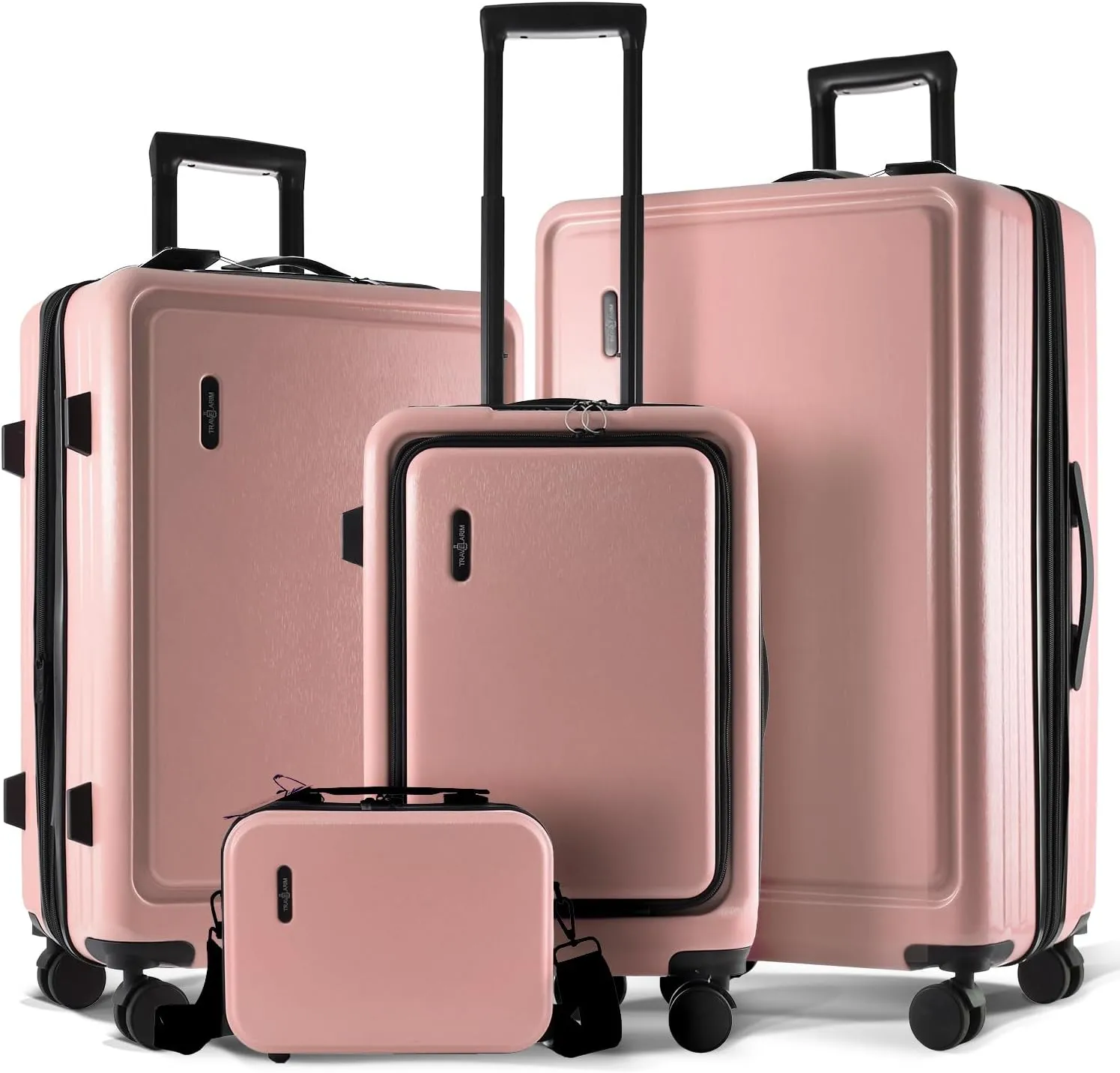 Large Travel Luggage Luggage Full collection Suitcase Expandable Shell 4 Set with Set, Piece, Spinner Suitcases Wheels Sets Large Hard Pink TSA with Best-reviewed Lock,