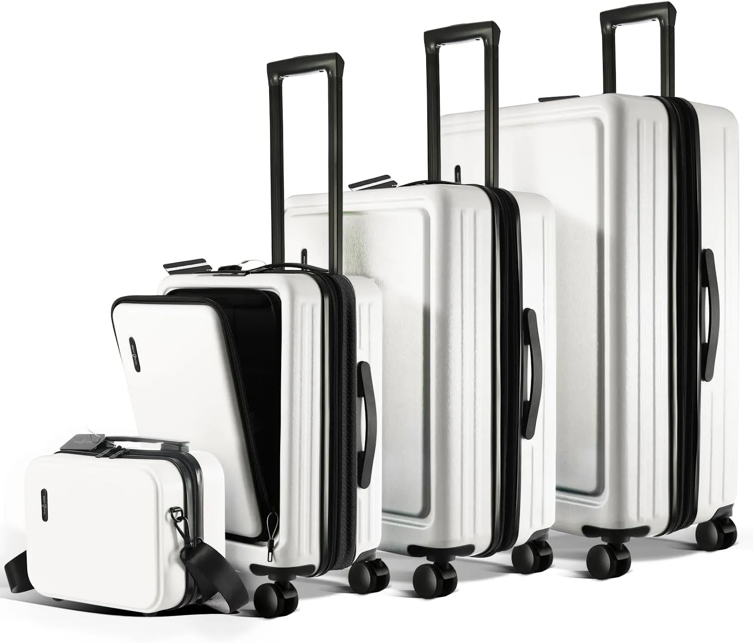 Large Travel Luggage Luggage Full collection Suitcase Expandable Shell 4 Set with Set, Piece, Spinner Suitcases Wheels Sets Large Hard Pink TSA with Best-reviewed Lock,