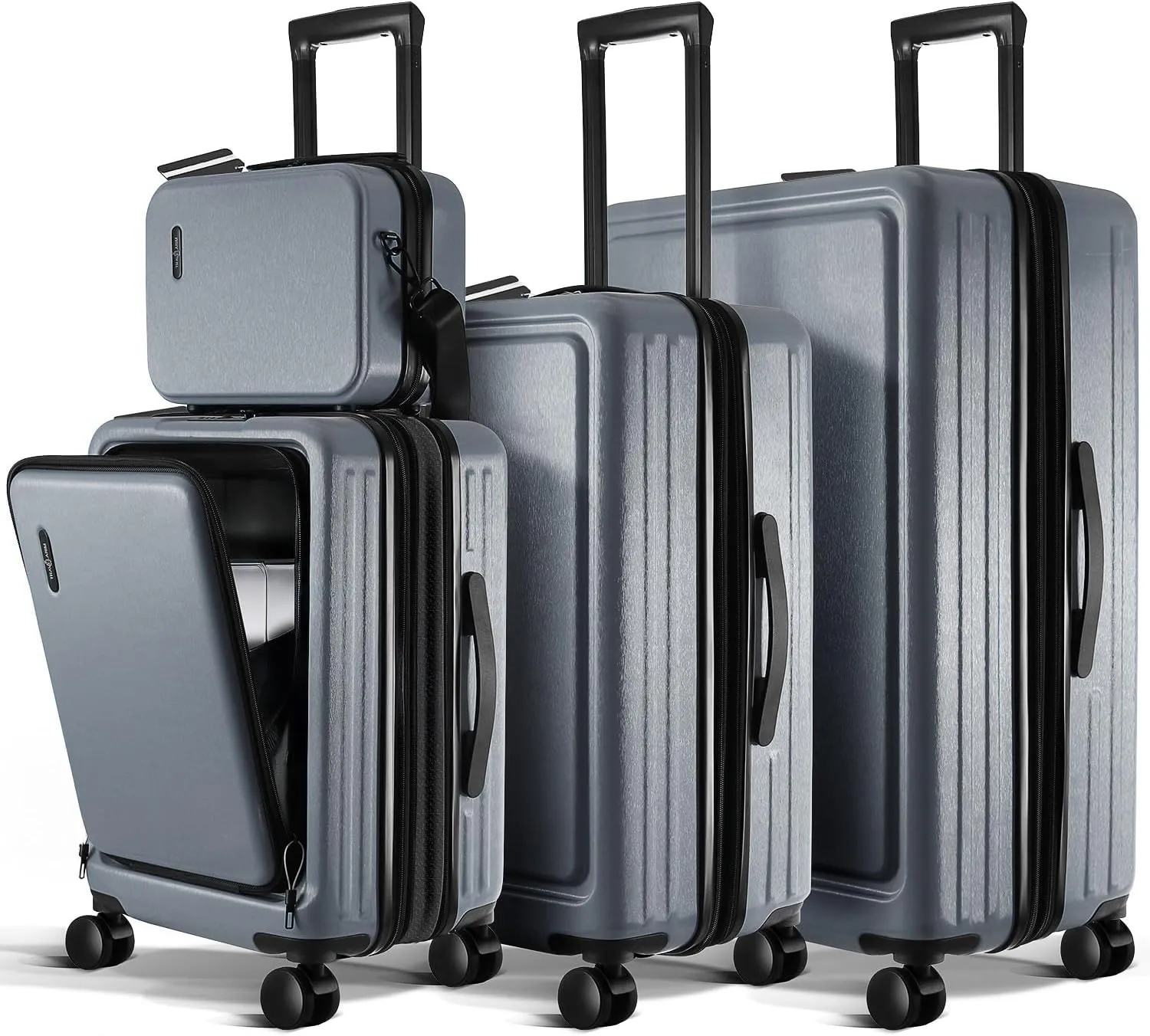Large Travel Luggage Luggage Full collection Suitcase Expandable Shell 4 Set with Set, Piece, Spinner Suitcases Wheels Sets Large Hard Pink TSA with Best-reviewed Lock,